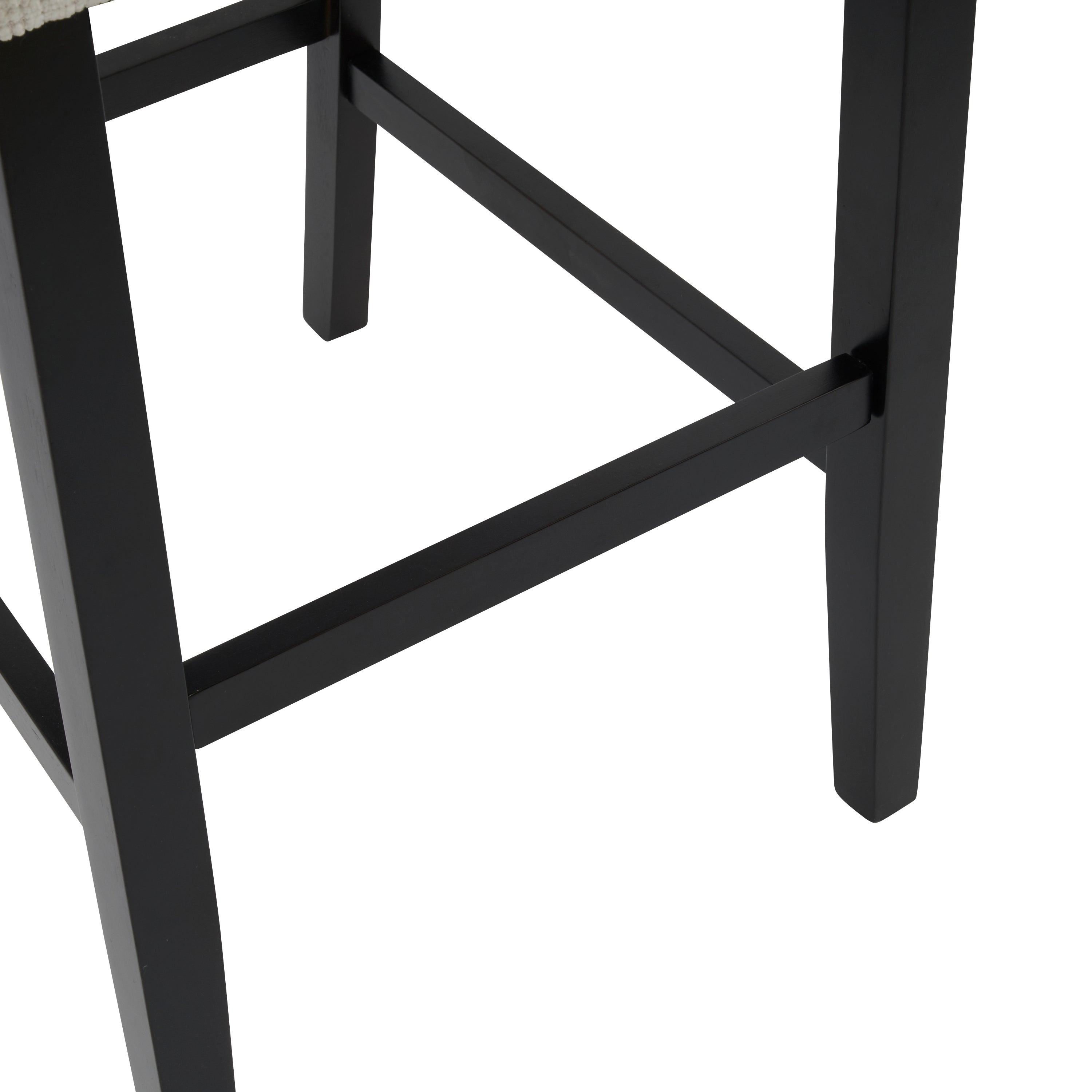 Upholstered Counter Stools with Rubberwood Legs