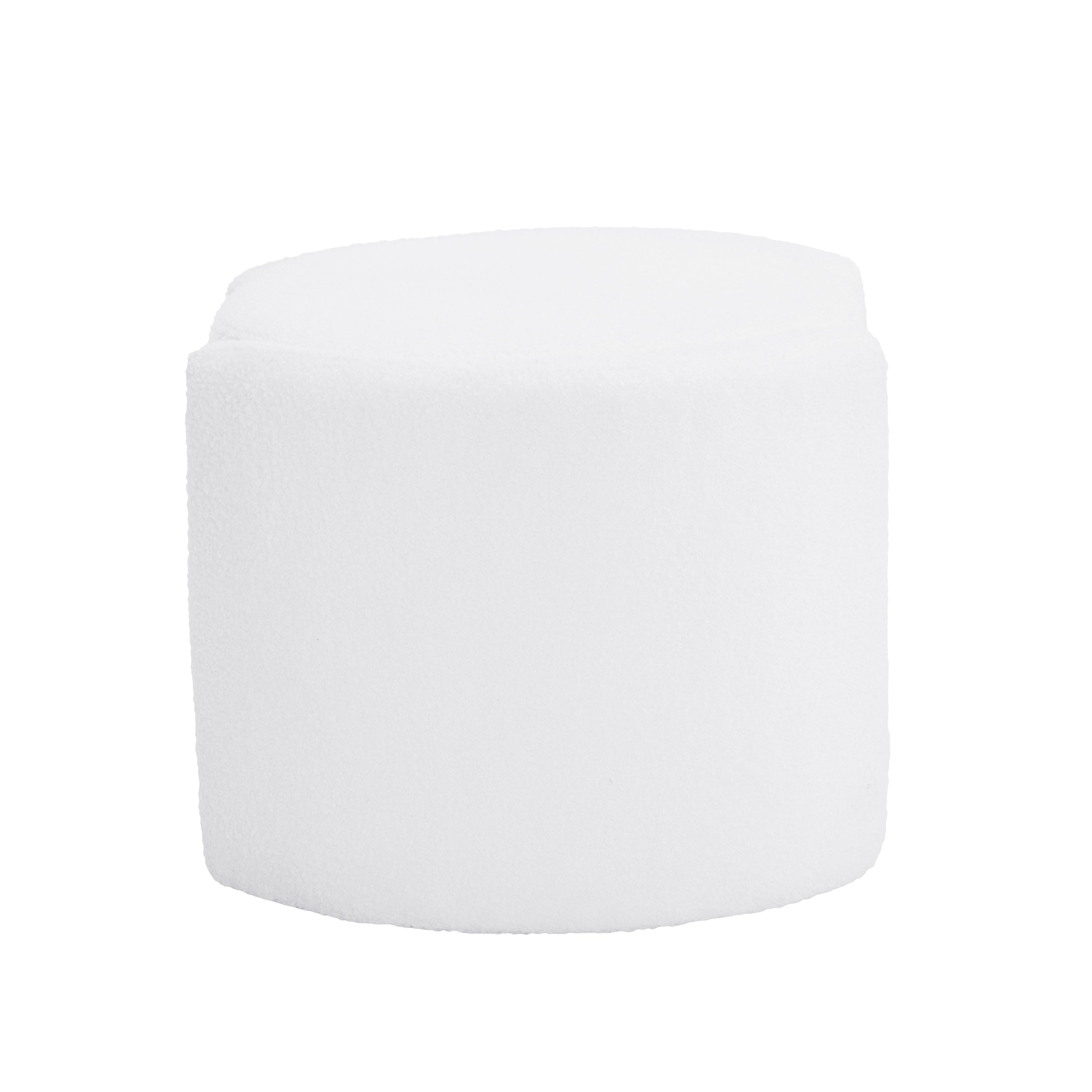 Cozy Boucle Storage Ottoman