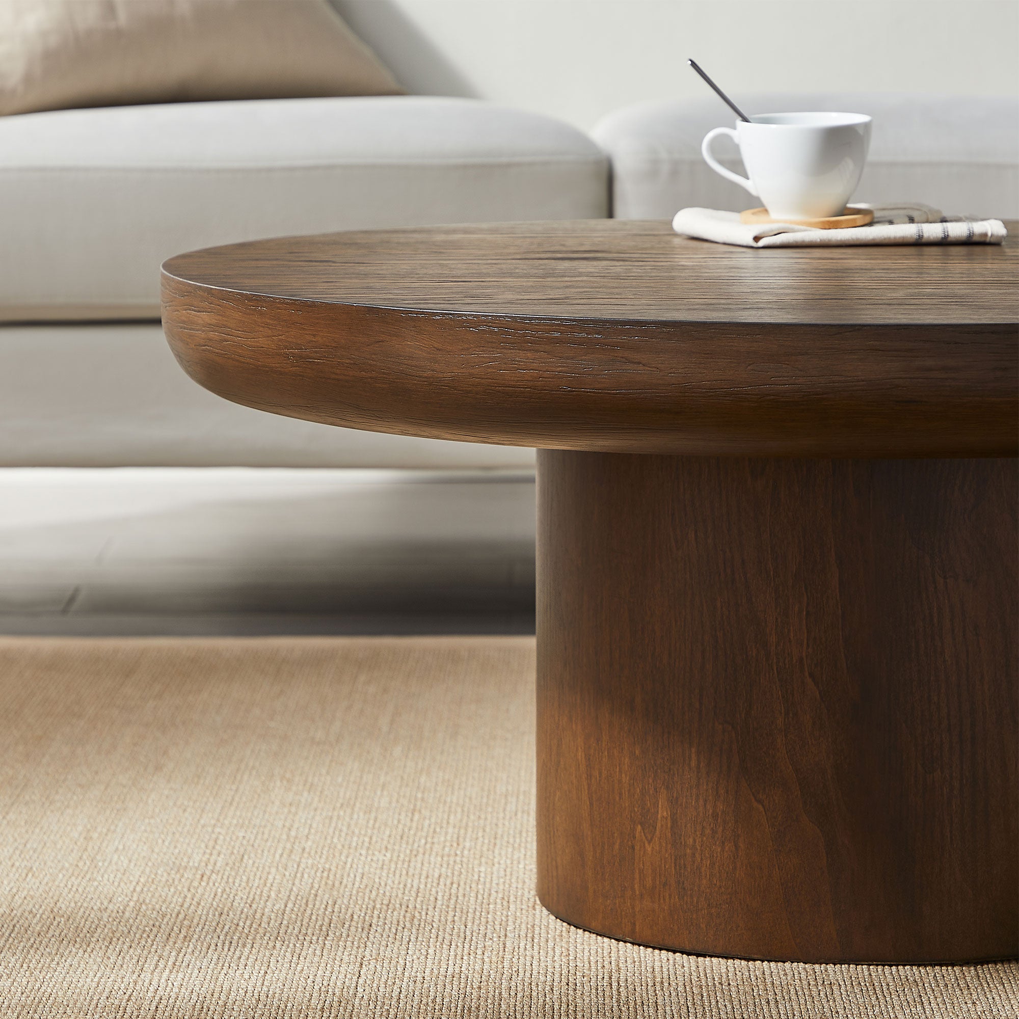 Round Pedestal Coffee Table