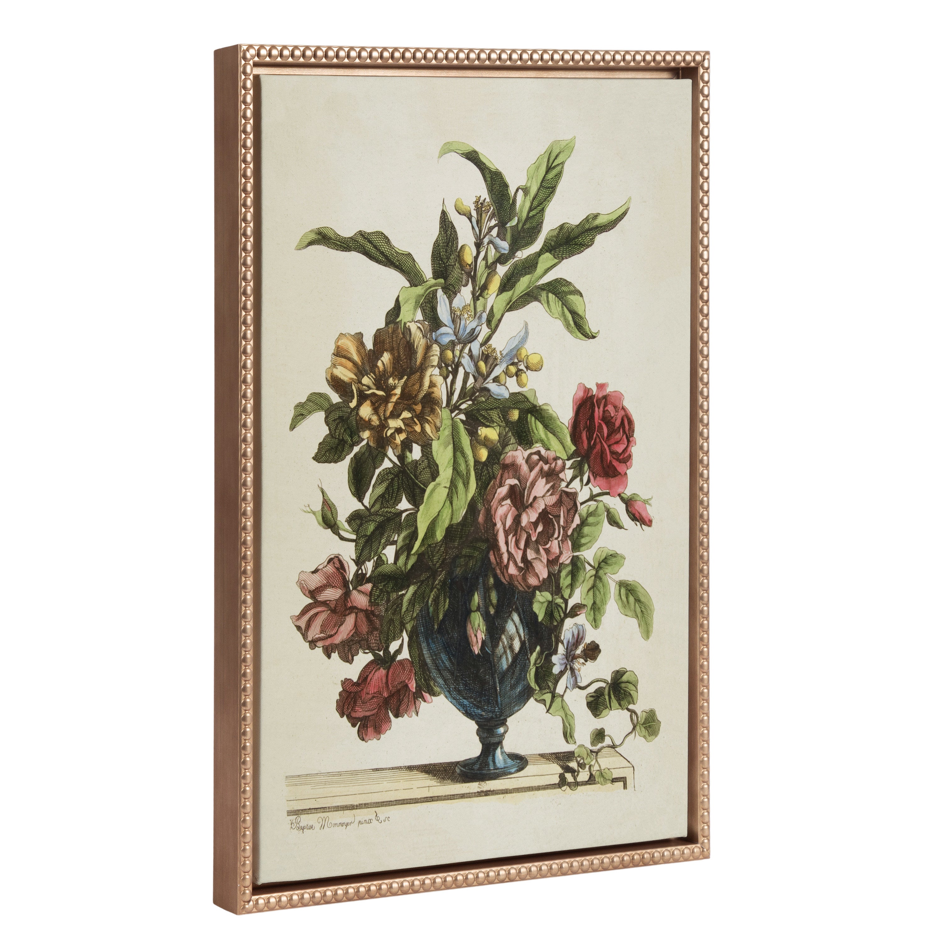 Sylvie Beaded Vase of Flowers, 1660 Framed Canvas by The Art Institute of Chicago