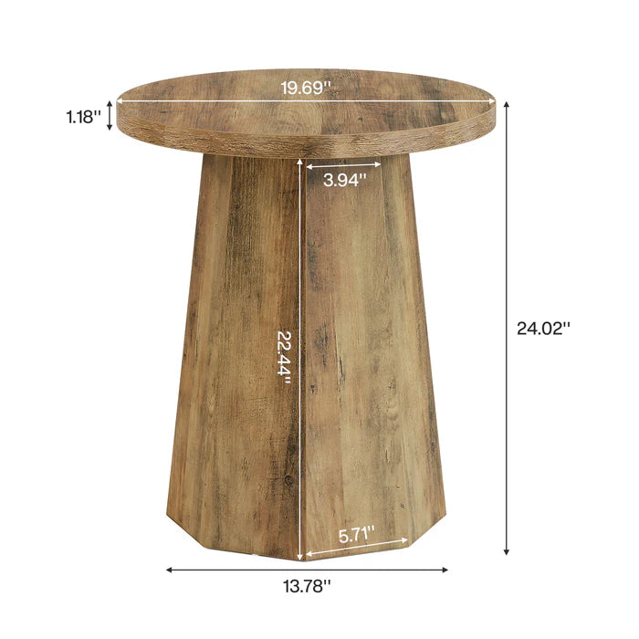 Simpson Wooden Pedestal End Table