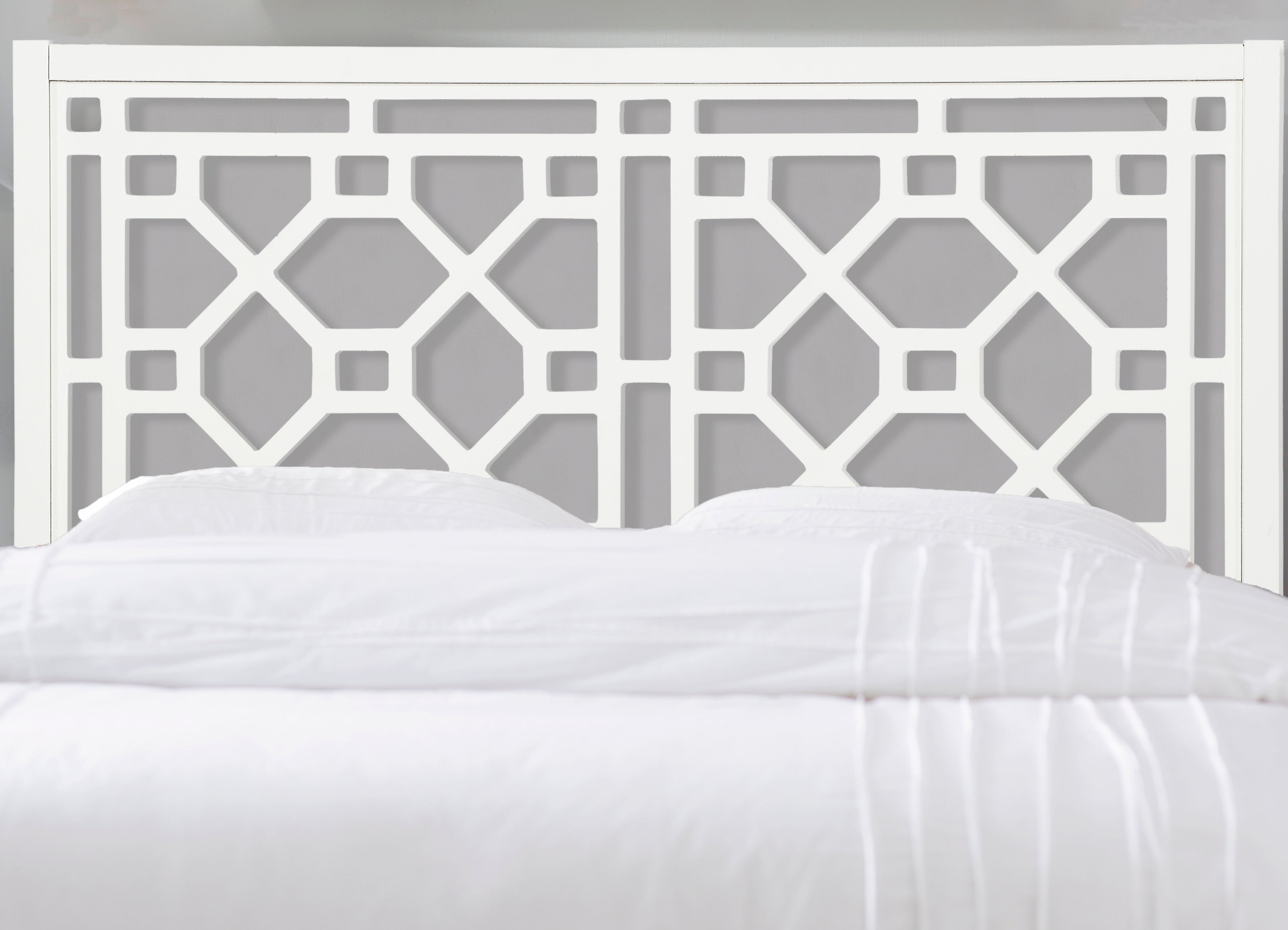 Tabor Chippendale White Headboard