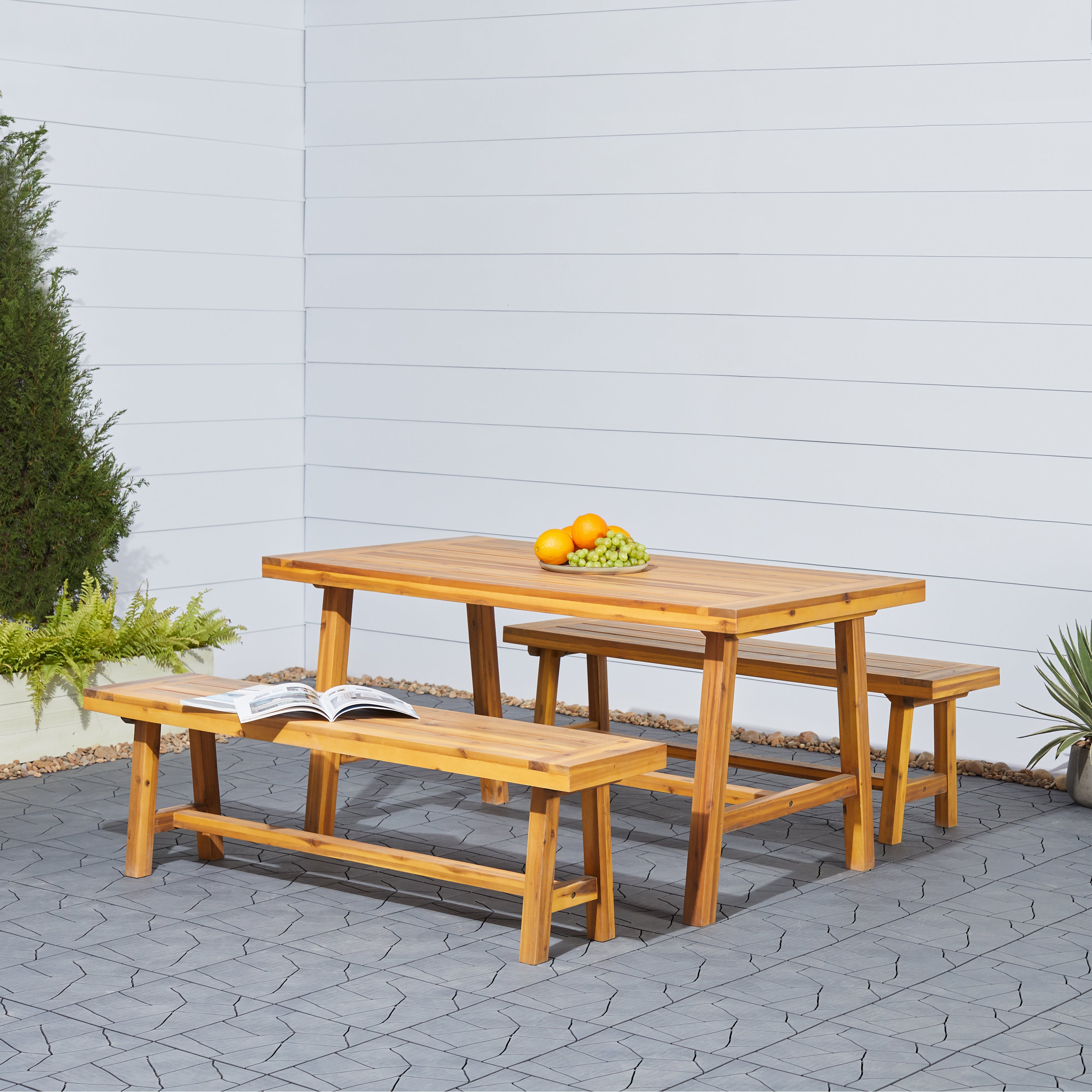 Miami Outdoor Patio Picnic Dining Table