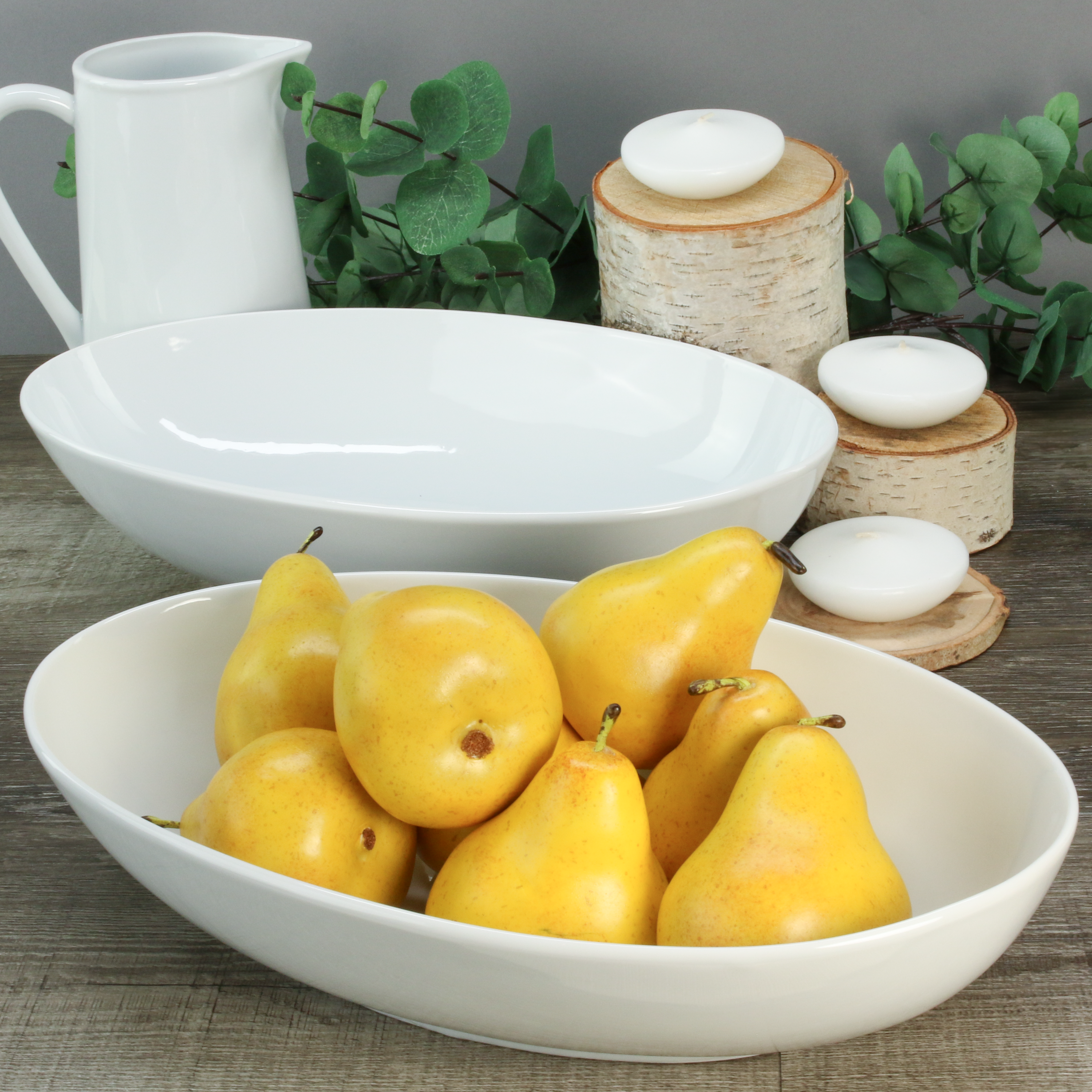 Oval Deep Bowls, Set of 2