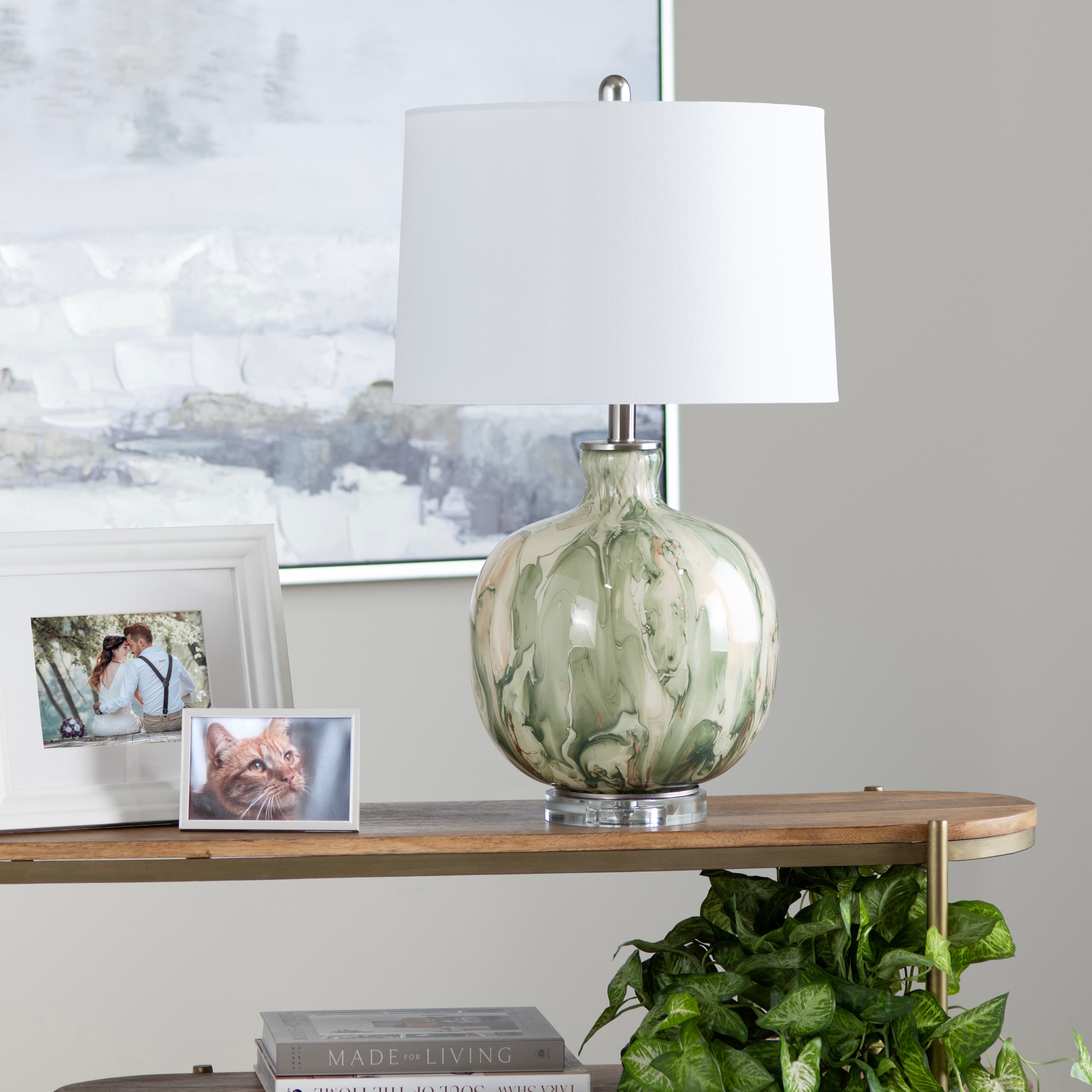 Hand Finished Glass Table Lamp