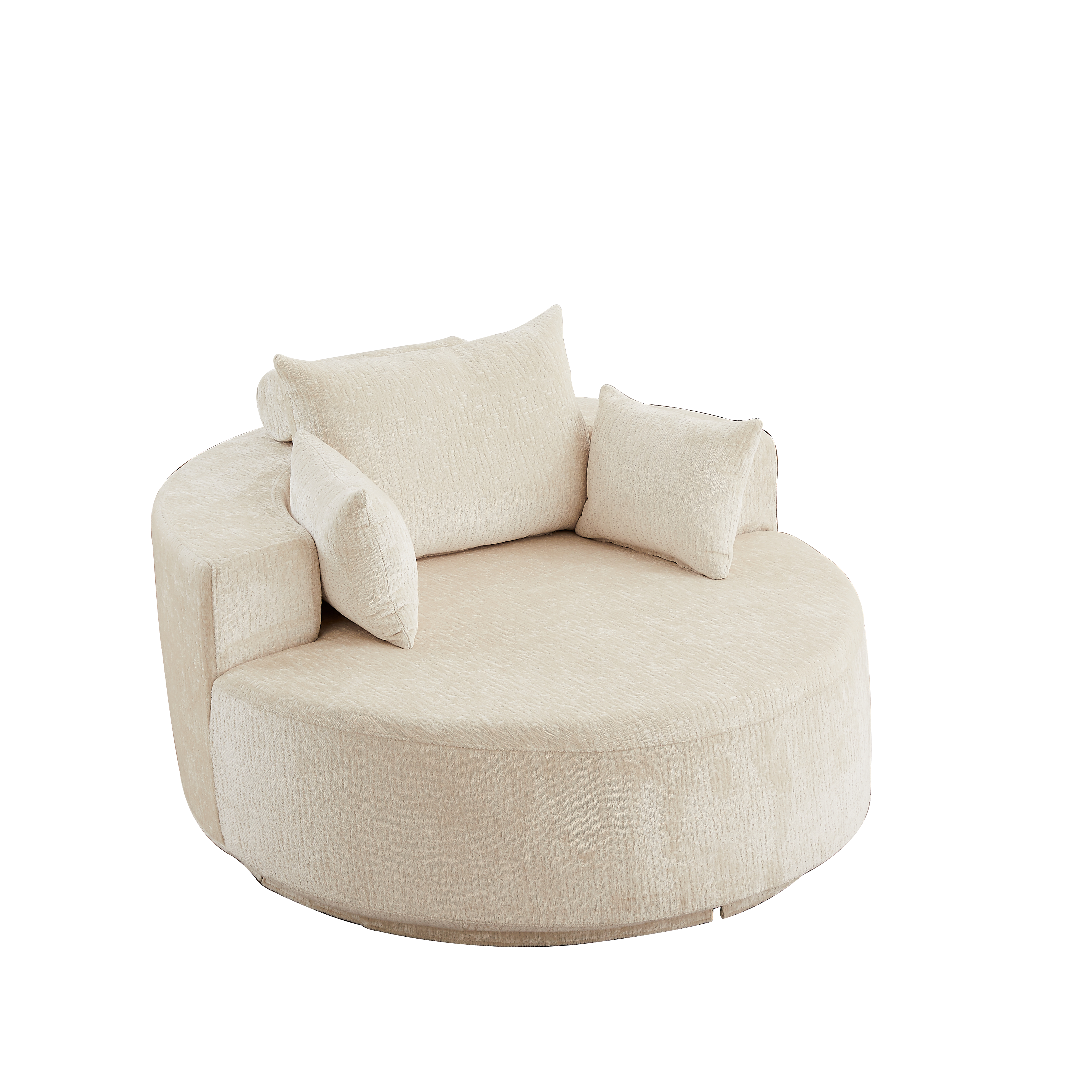 Oversized Chenille Swivel Lounge Chair