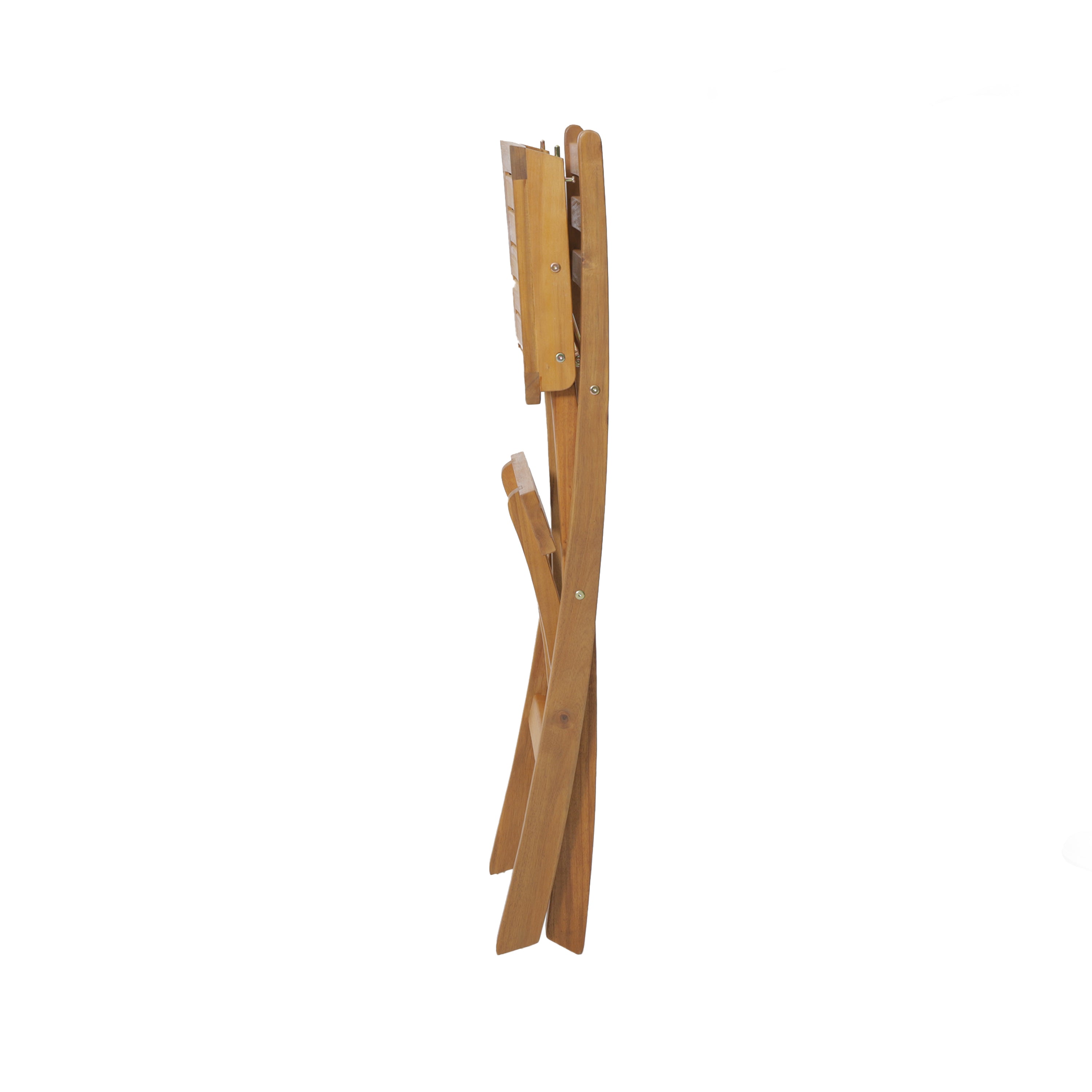 Outdoor Acacia Wood Folding Patio Barstool, Set of 2