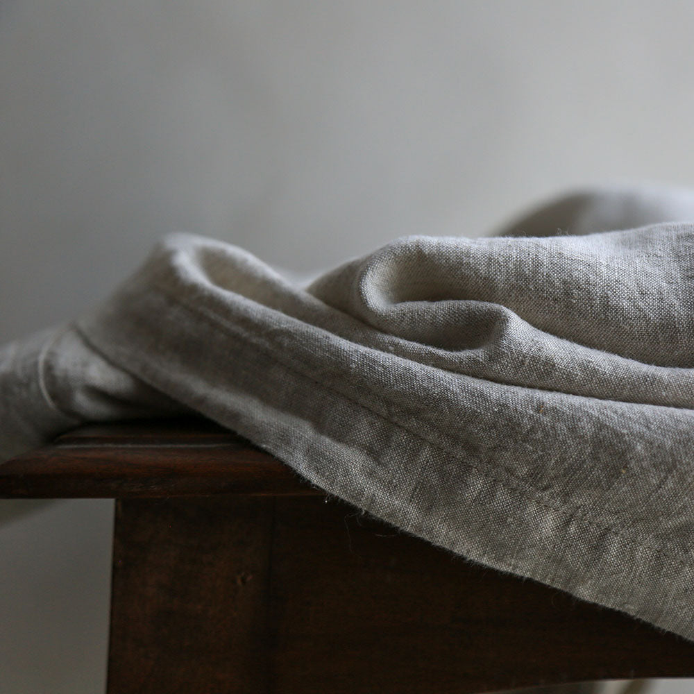 Handcrafted Linen Tablecloth in Natural, 70 x 108in