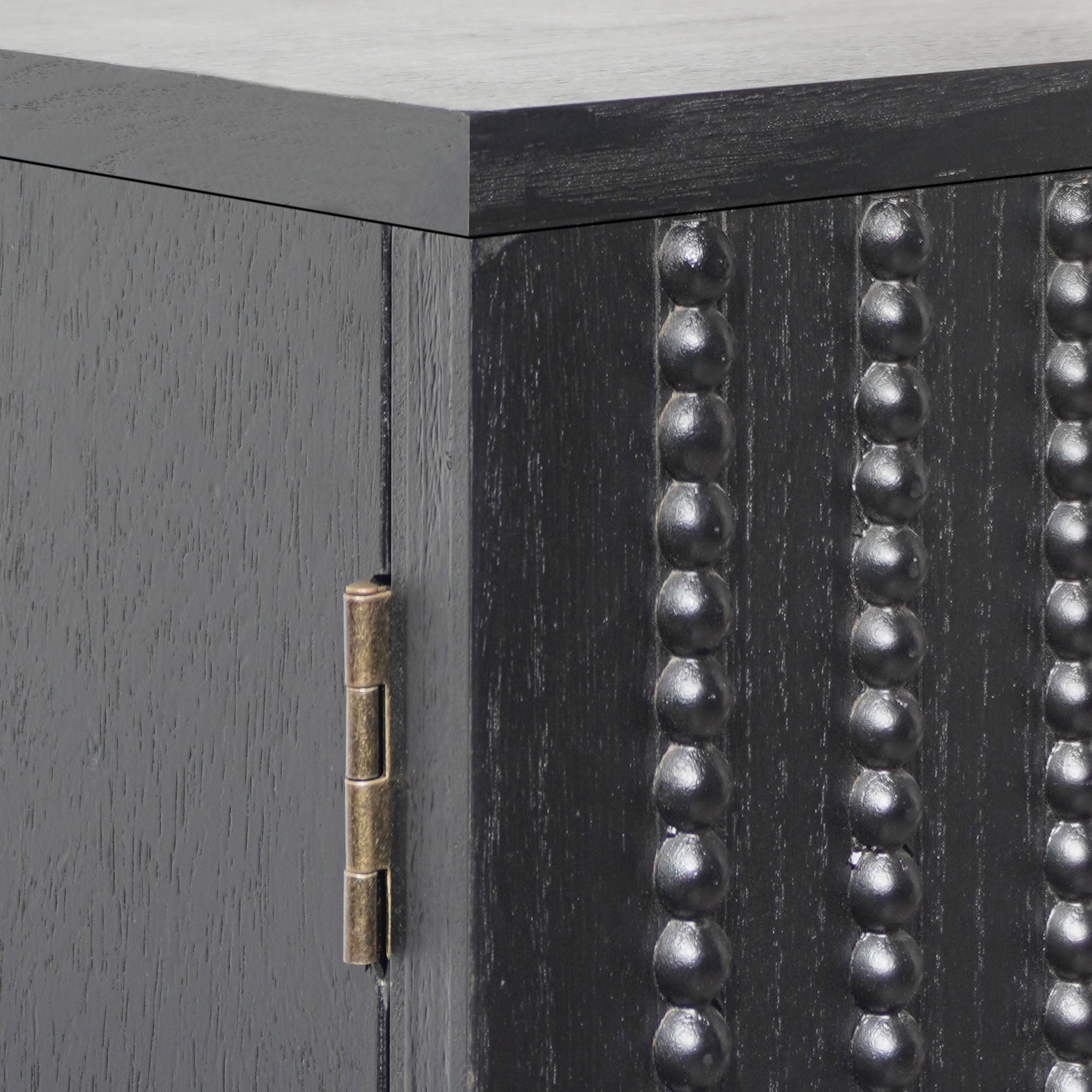 Modern Black Wood Storage Cabinet