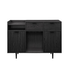 2-Door Bar Cabinet with Bottle and Stemware Storage - Cabinets