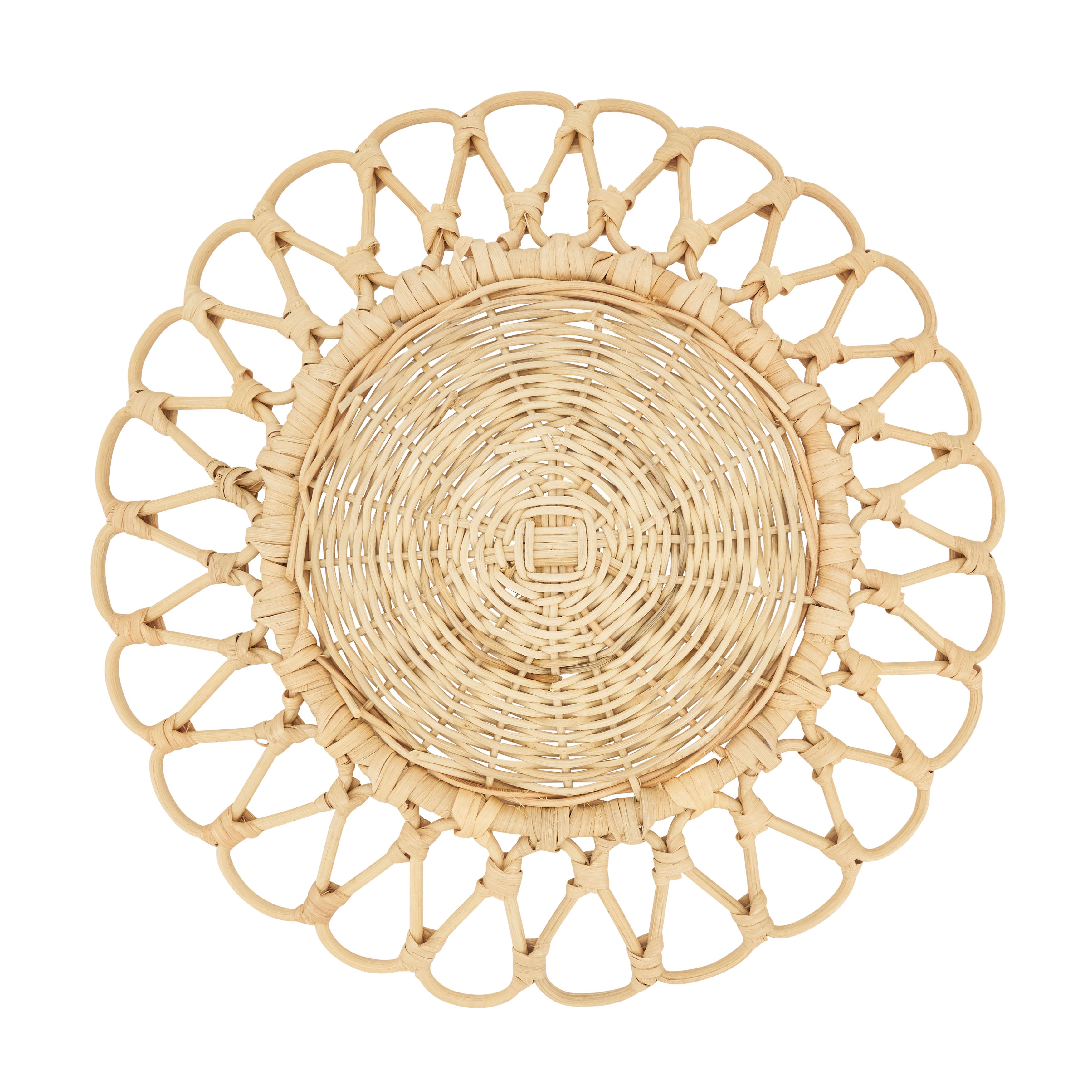 Cutwork Design Rattan Placemat, Set of 4