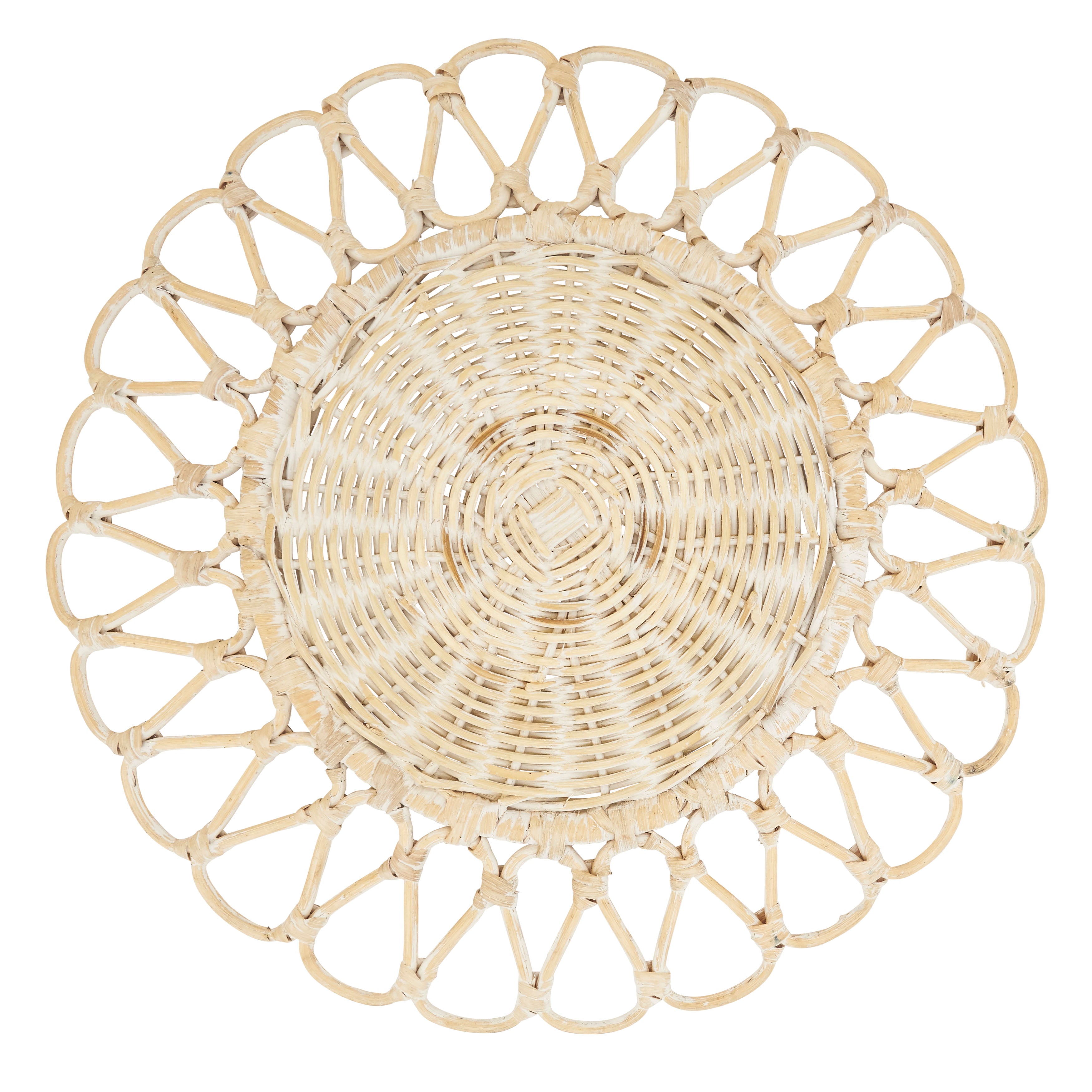 Cutwork Design Rattan Placemat, Set of 4