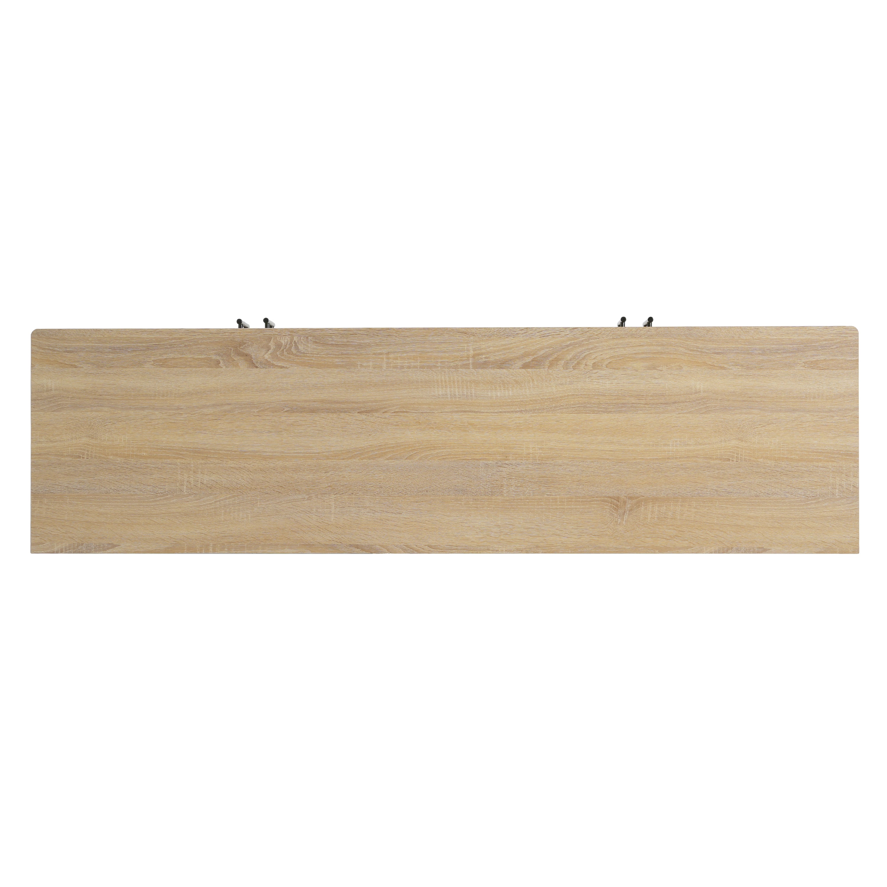 4-Door Fluted Low TV Cabinet