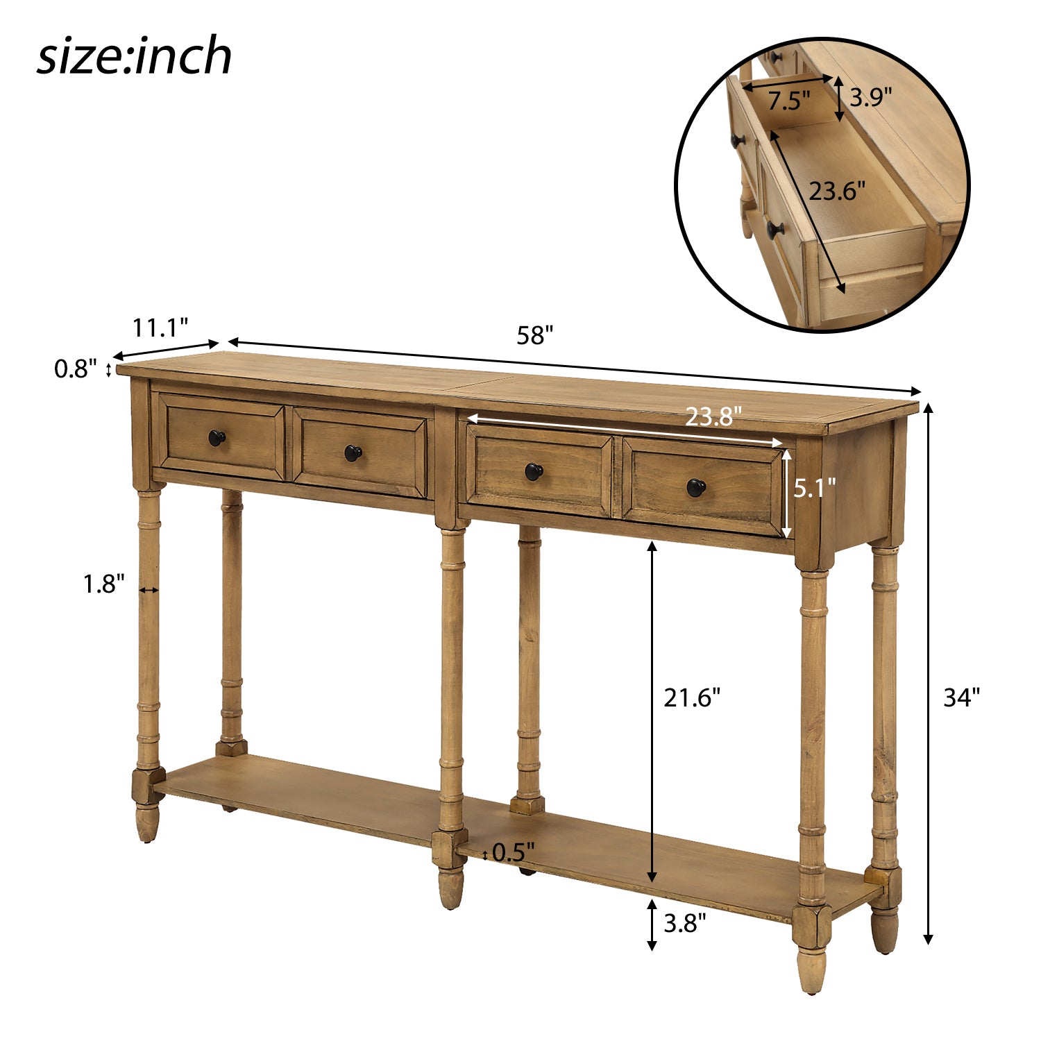 Traditional Console Table