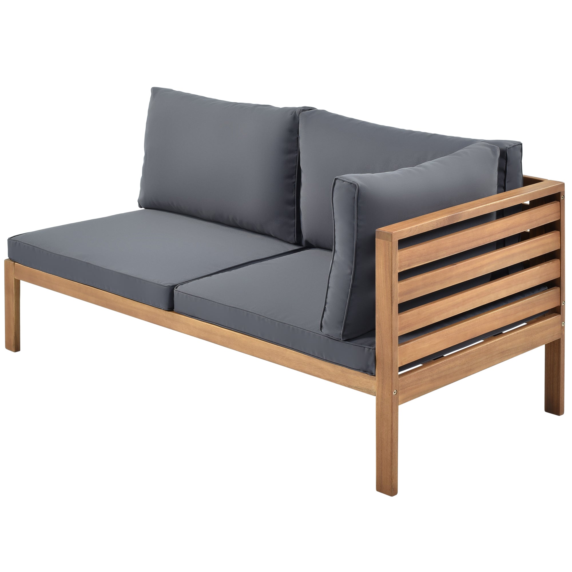 Acacia Wood Outdoor Sofa Seating Set
