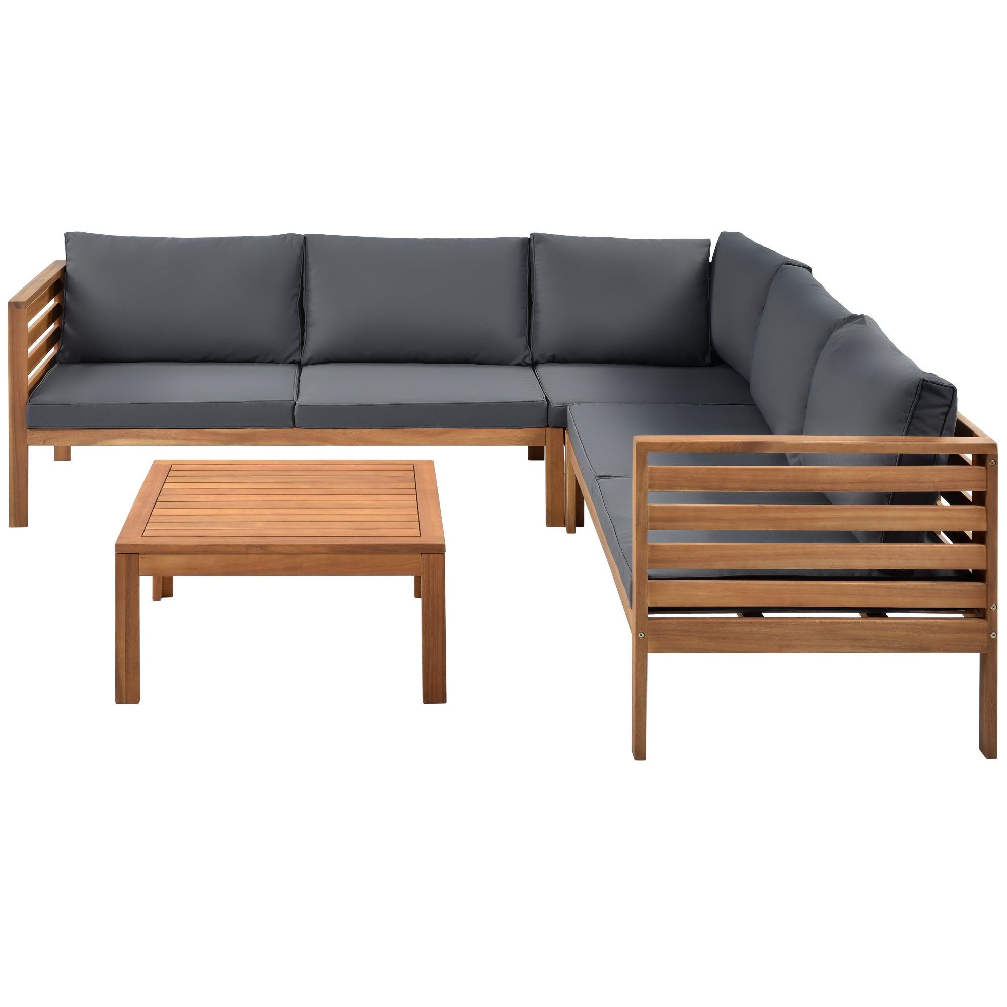 Acacia Wood Outdoor Sofa Seating Set