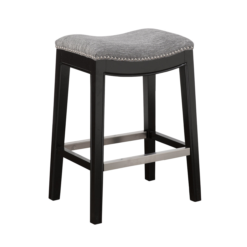 Belfast Saddle Counter Stool with Nailhead Trim