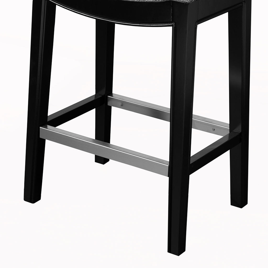 Belfast Saddle Counter Stool with Nailhead Trim
