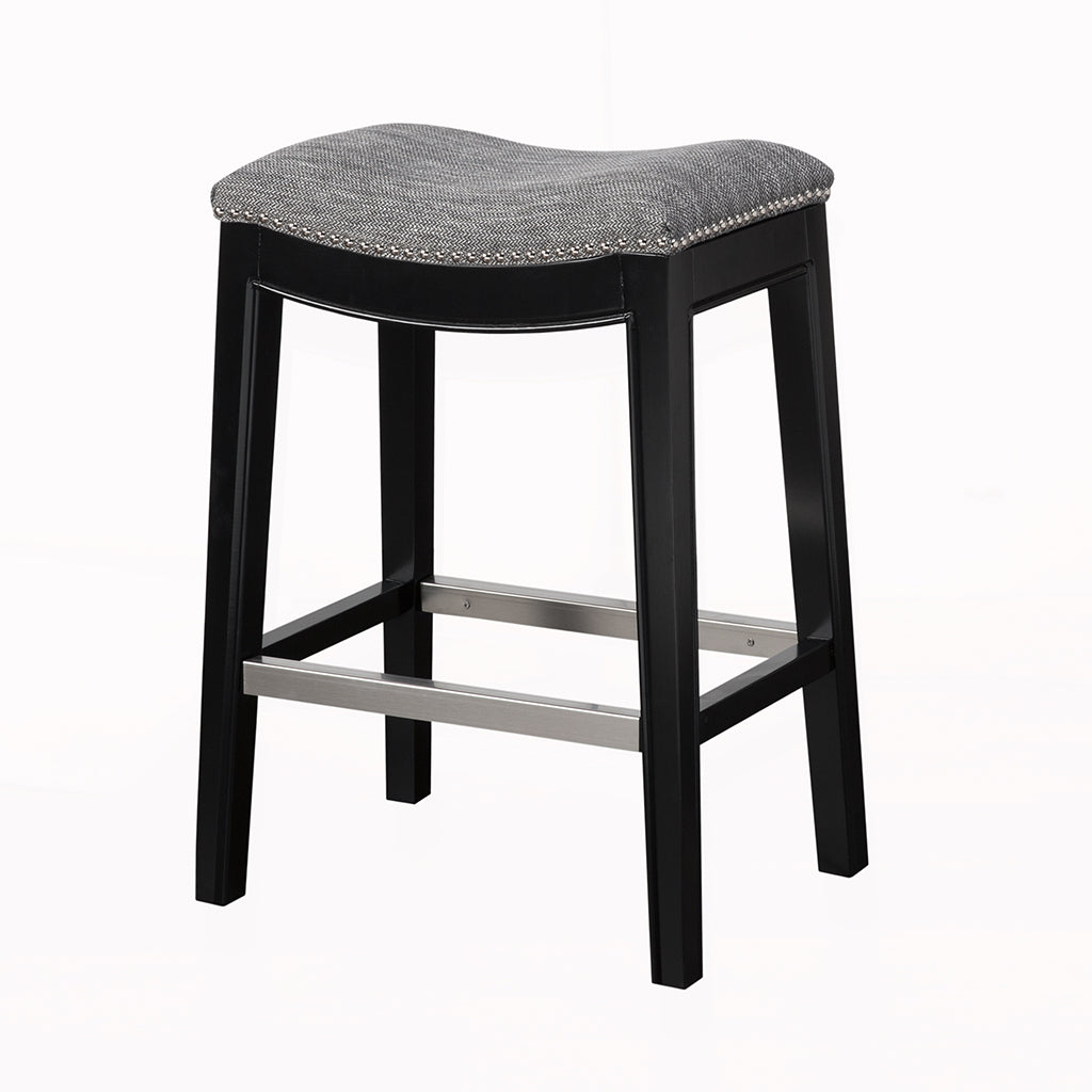 Belfast Saddle Counter Stool with Nailhead Trim