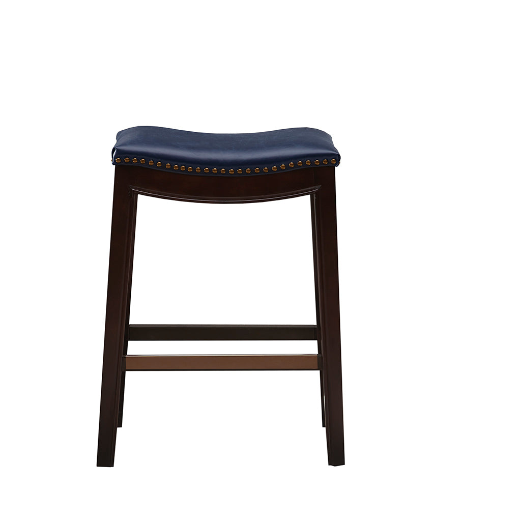 Belfast Saddle Counter Stool with Nailhead Trim