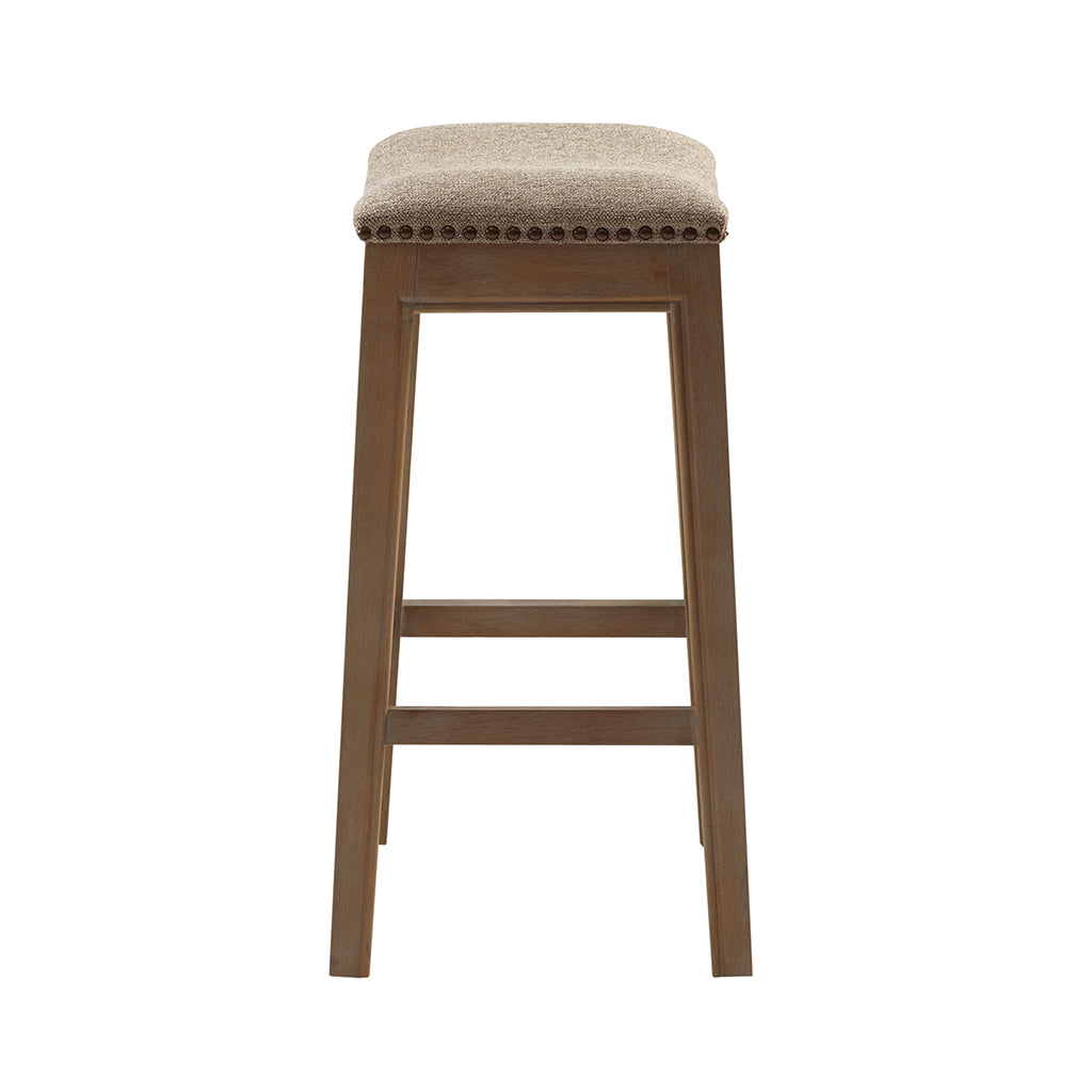 Belfast Saddle Counter Stool with Nailhead Trim