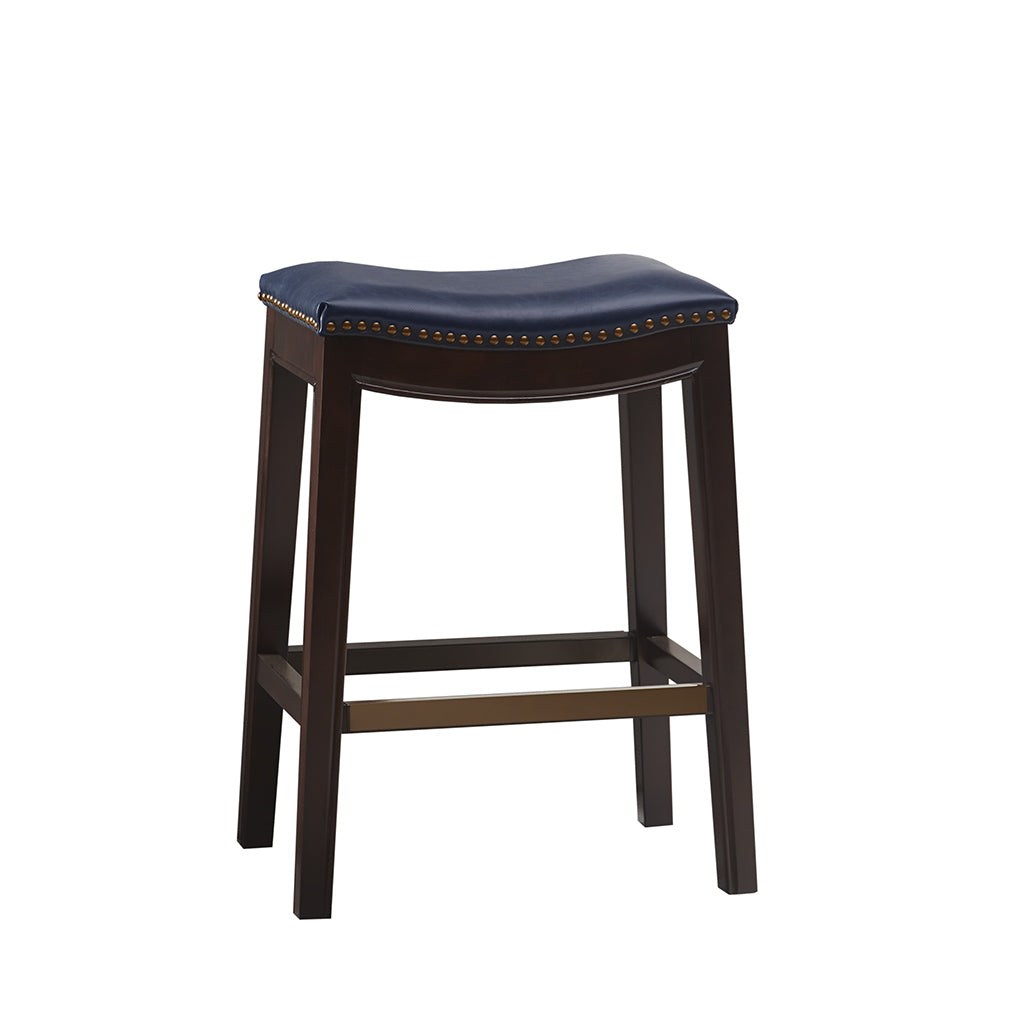 Belfast Saddle Counter Stool with Nailhead Trim