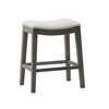 Belfast Saddle Counter Stool with Nailhead Trim