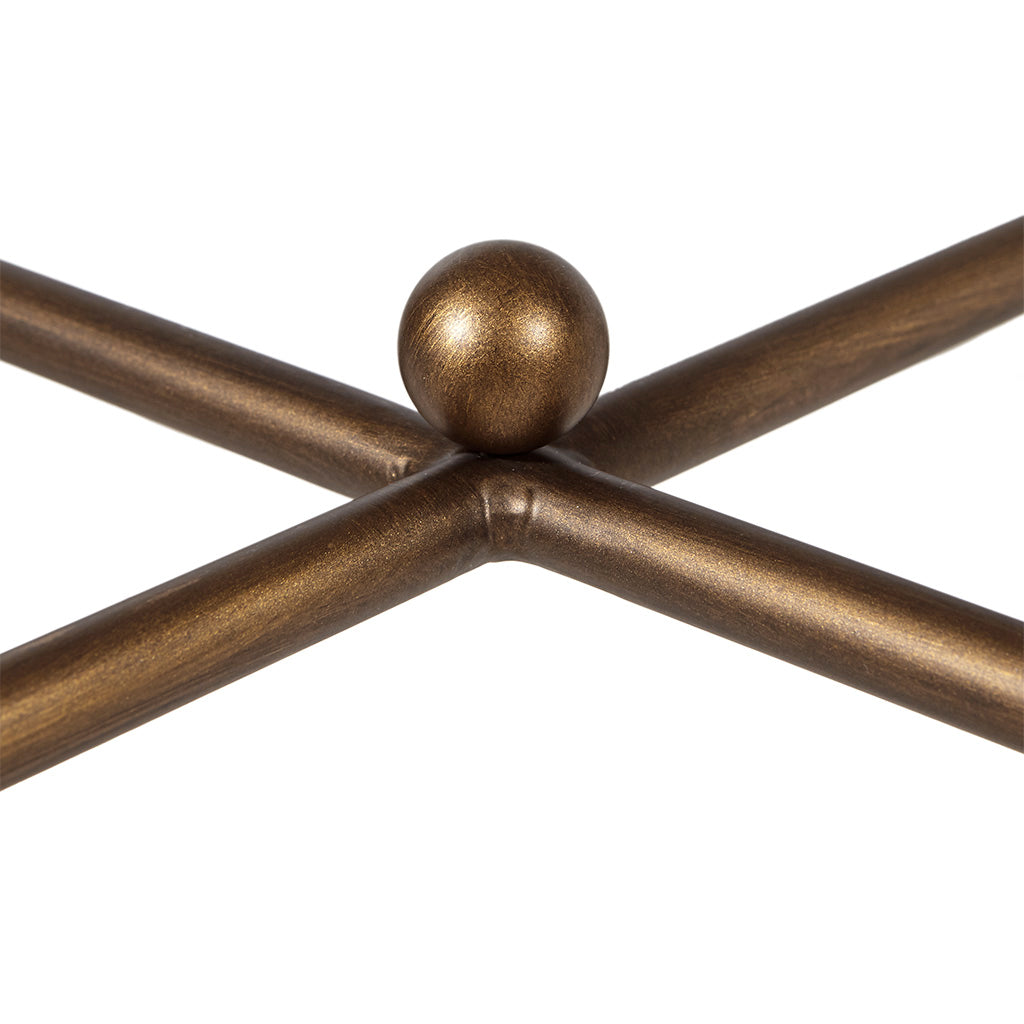 Bronze Coffee Table with Tempered Glass Top
