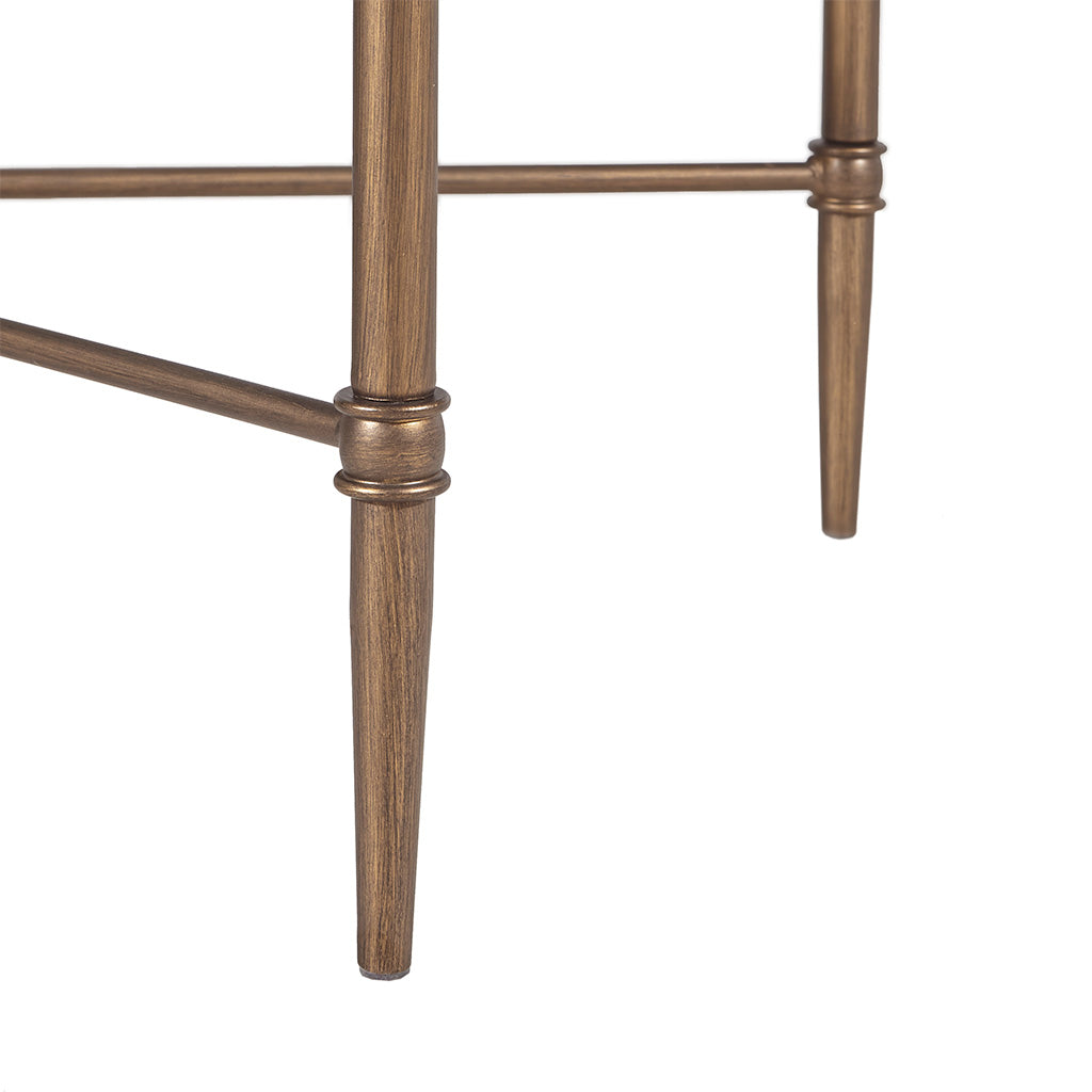 Bronze Coffee Table with Tempered Glass Top