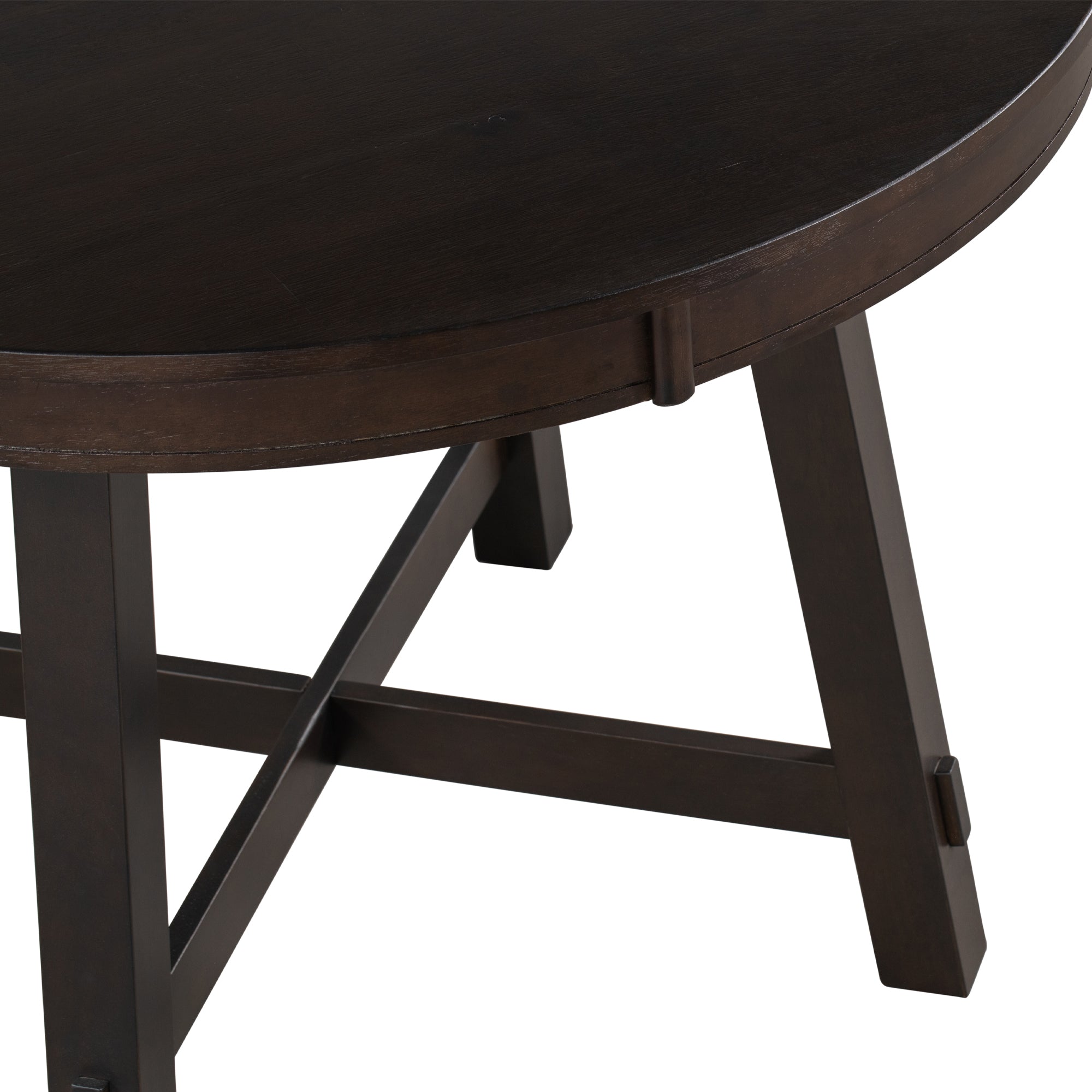 Gia Farmhouse Round Extendable Dining Table with 16" Leaf
