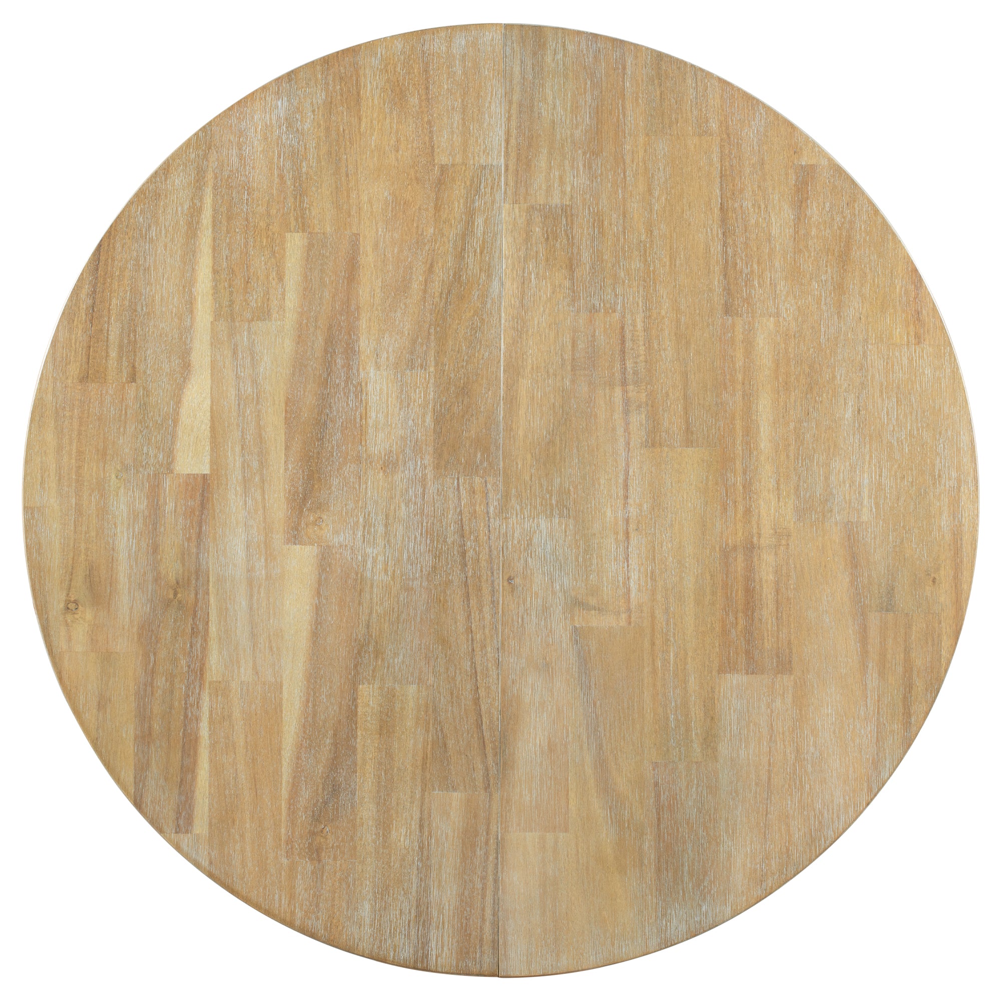 Gia Farmhouse Round Extendable Dining Table with 16" Leaf