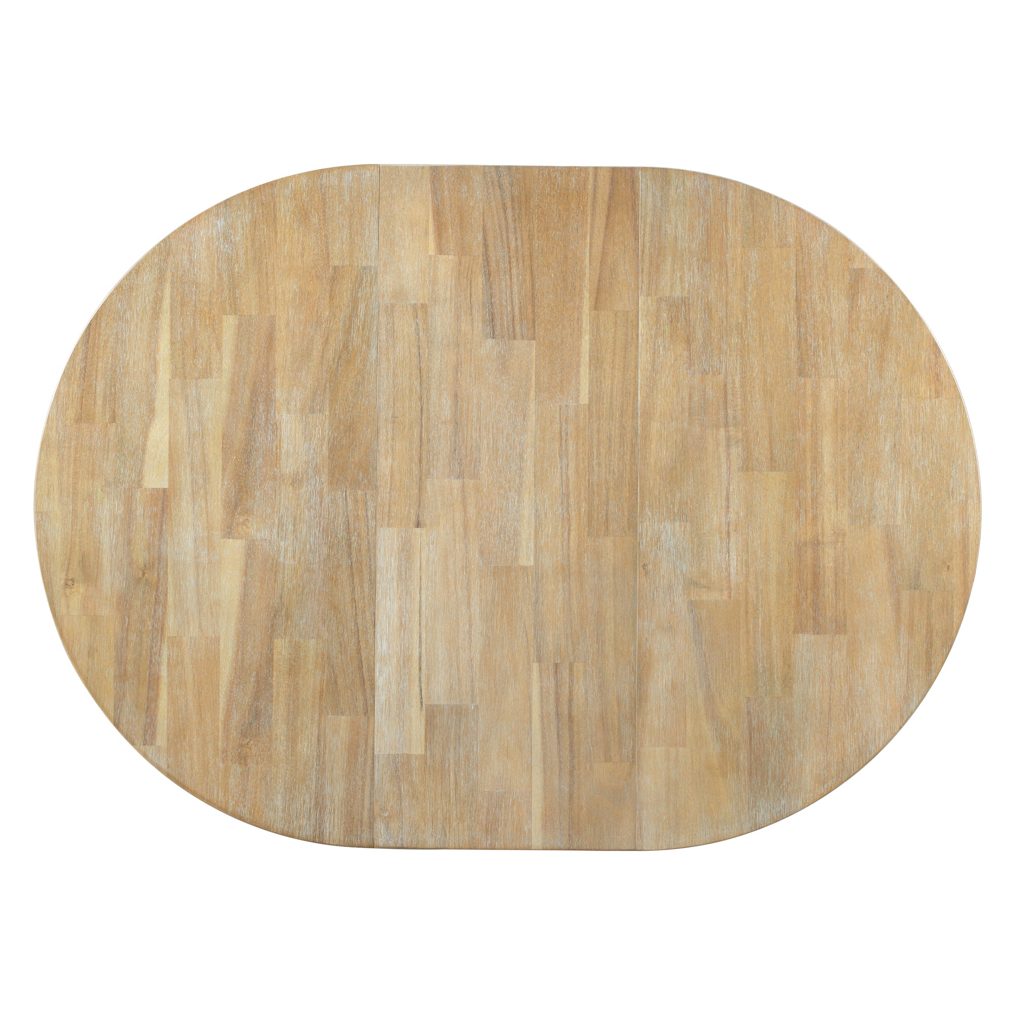 Gia Farmhouse Round Extendable Dining Table with 16" Leaf
