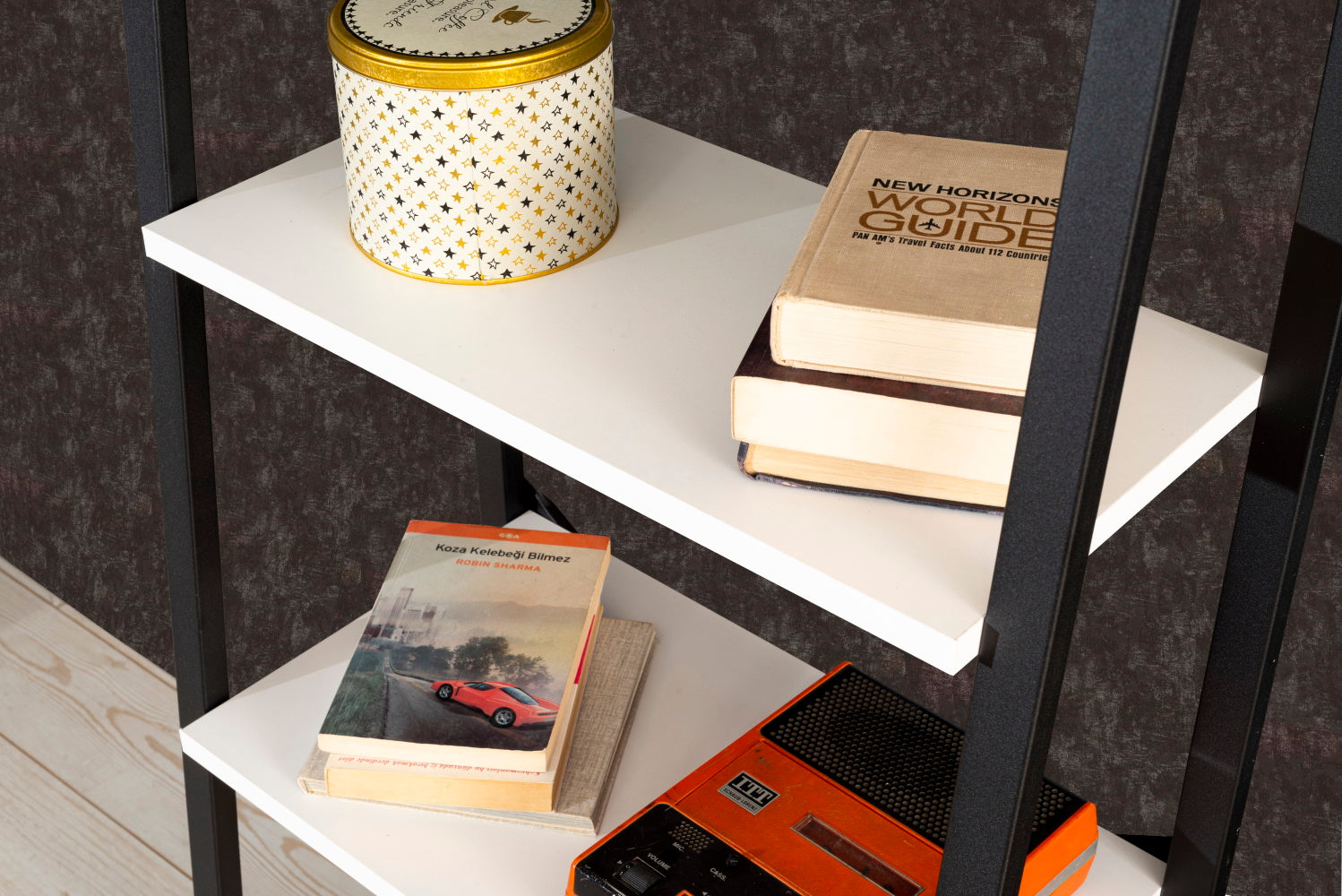 Leon 5 Tier Modern Ladder Bookshelf