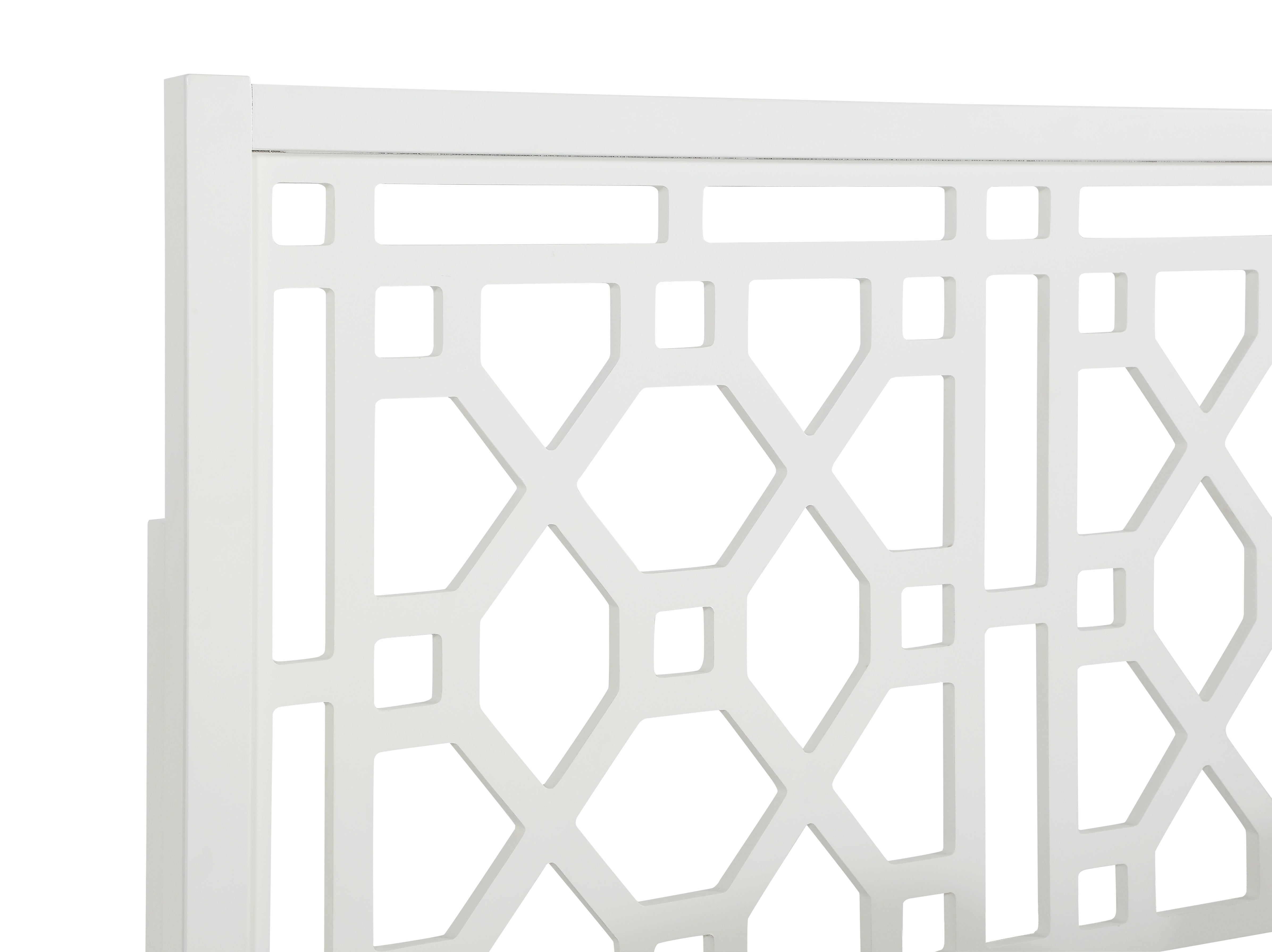 Tabor Chippendale White Headboard