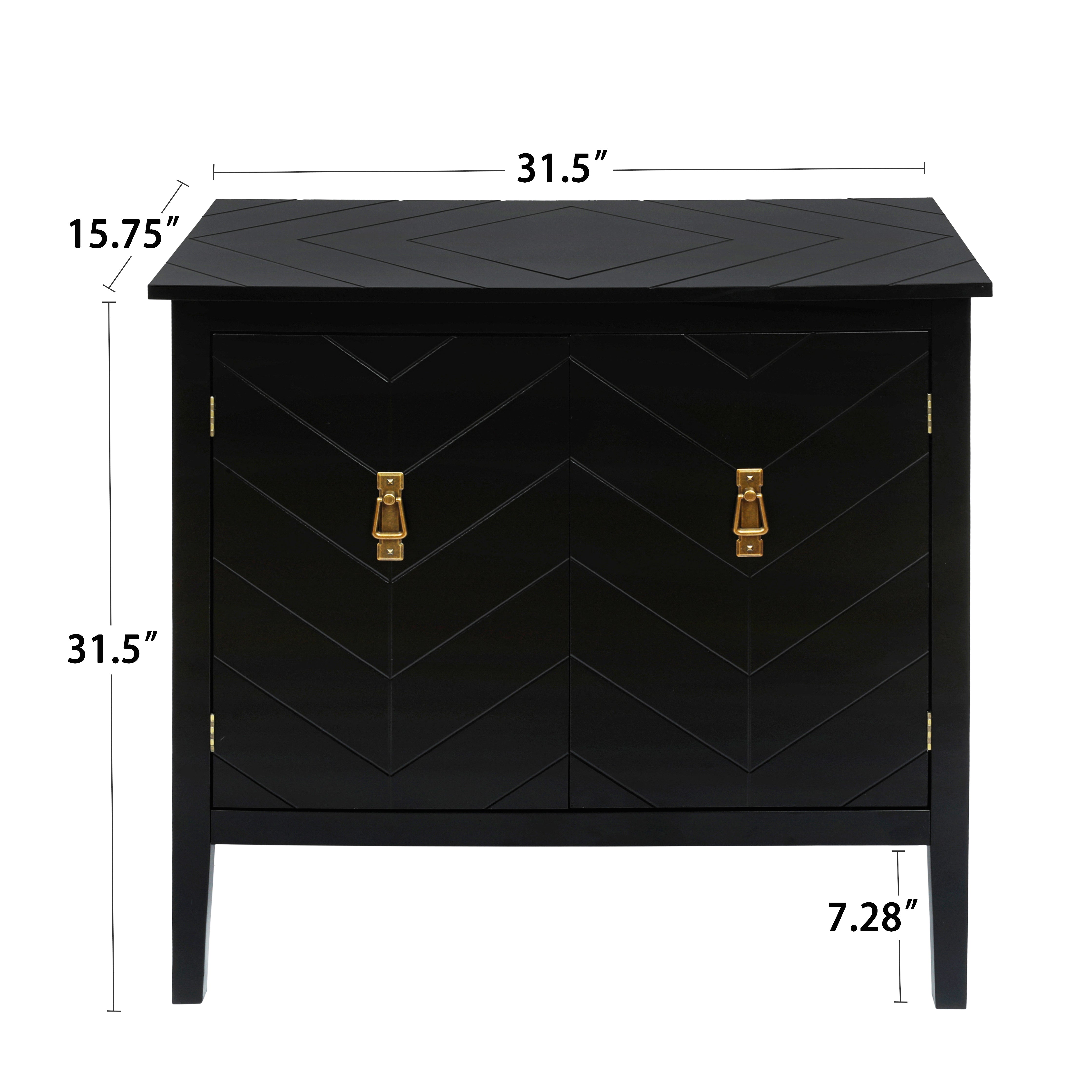 Vintage Style 2-Door Wooden Sideboard