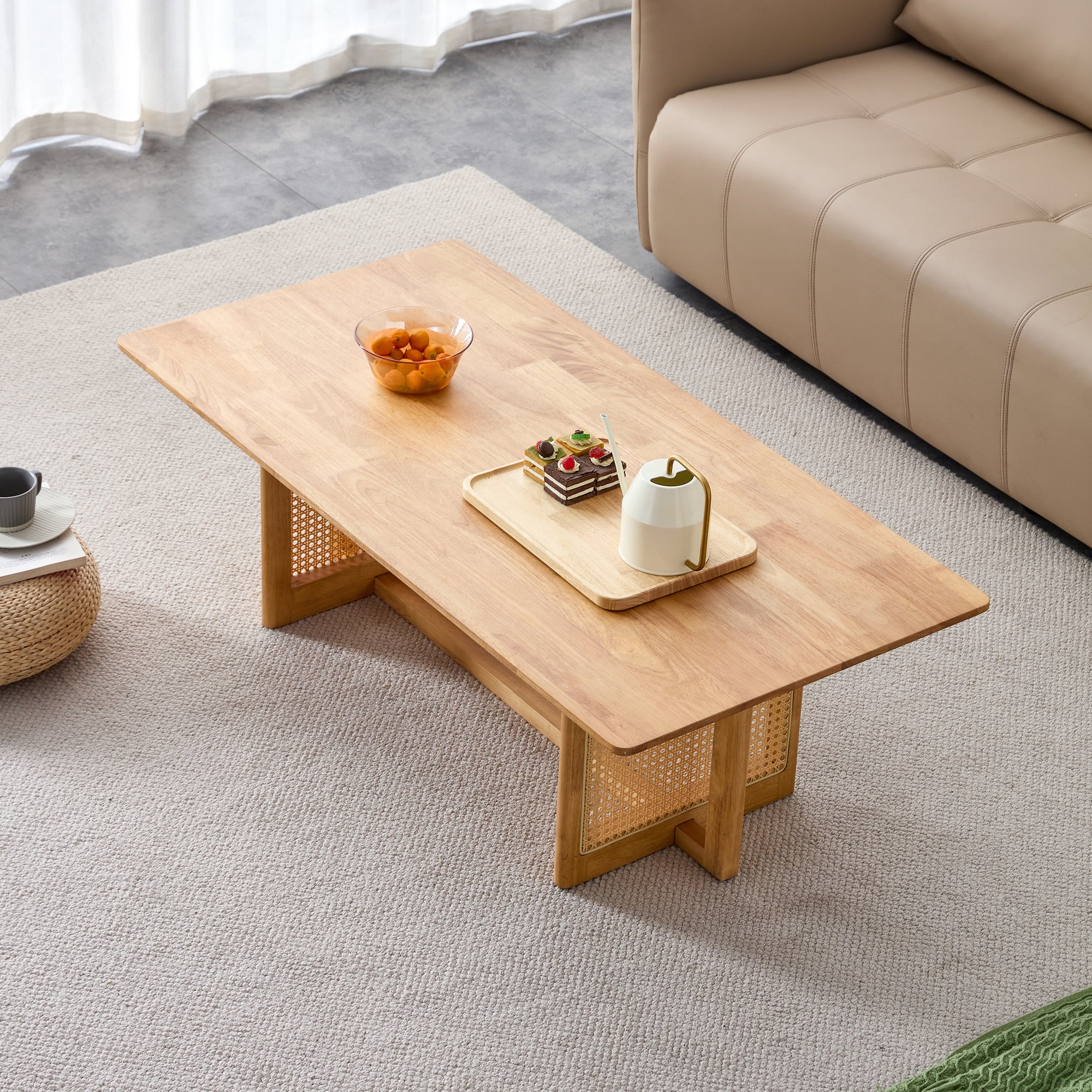 Rattan Solid Wood Coffee Table
