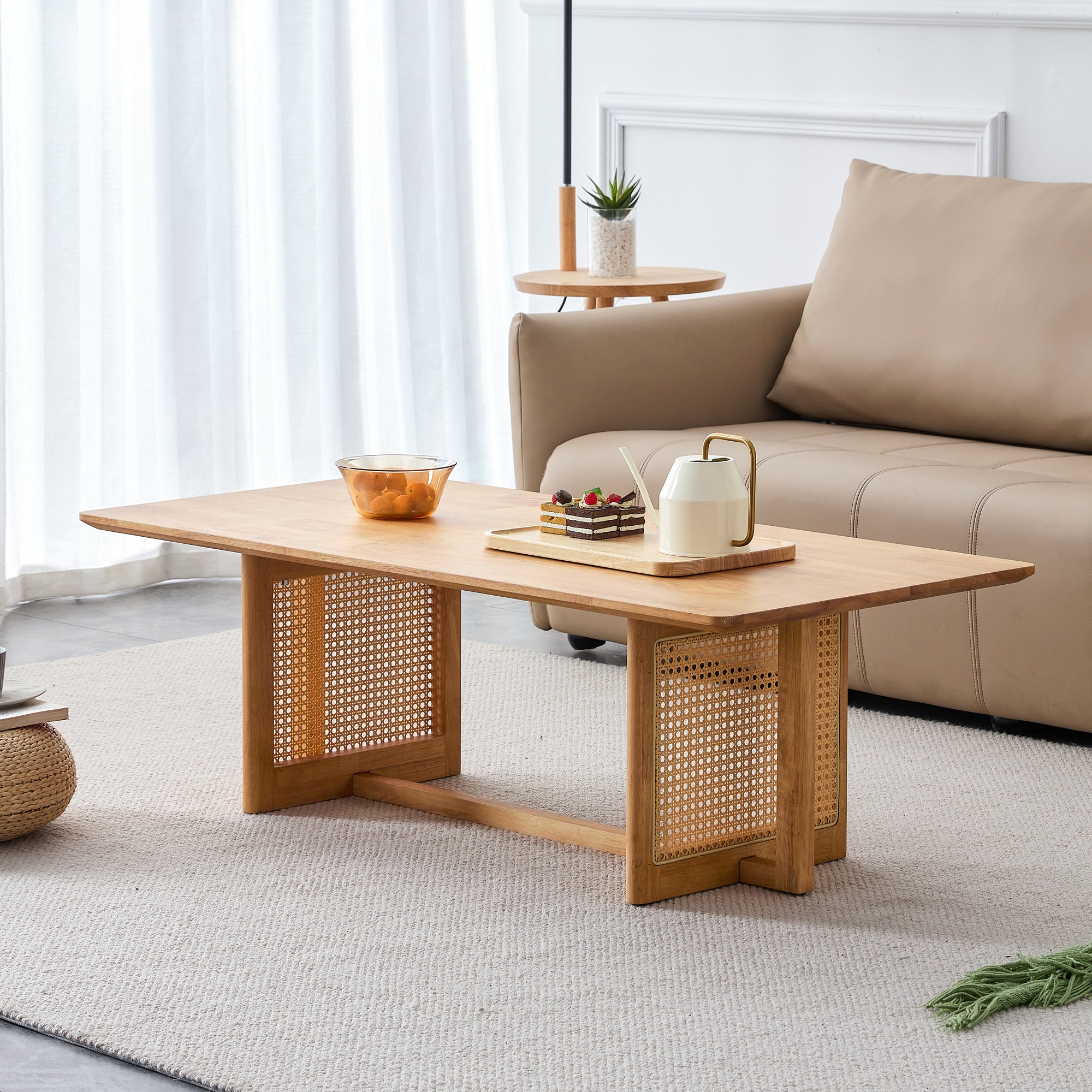 Rattan Solid Wood Coffee Table