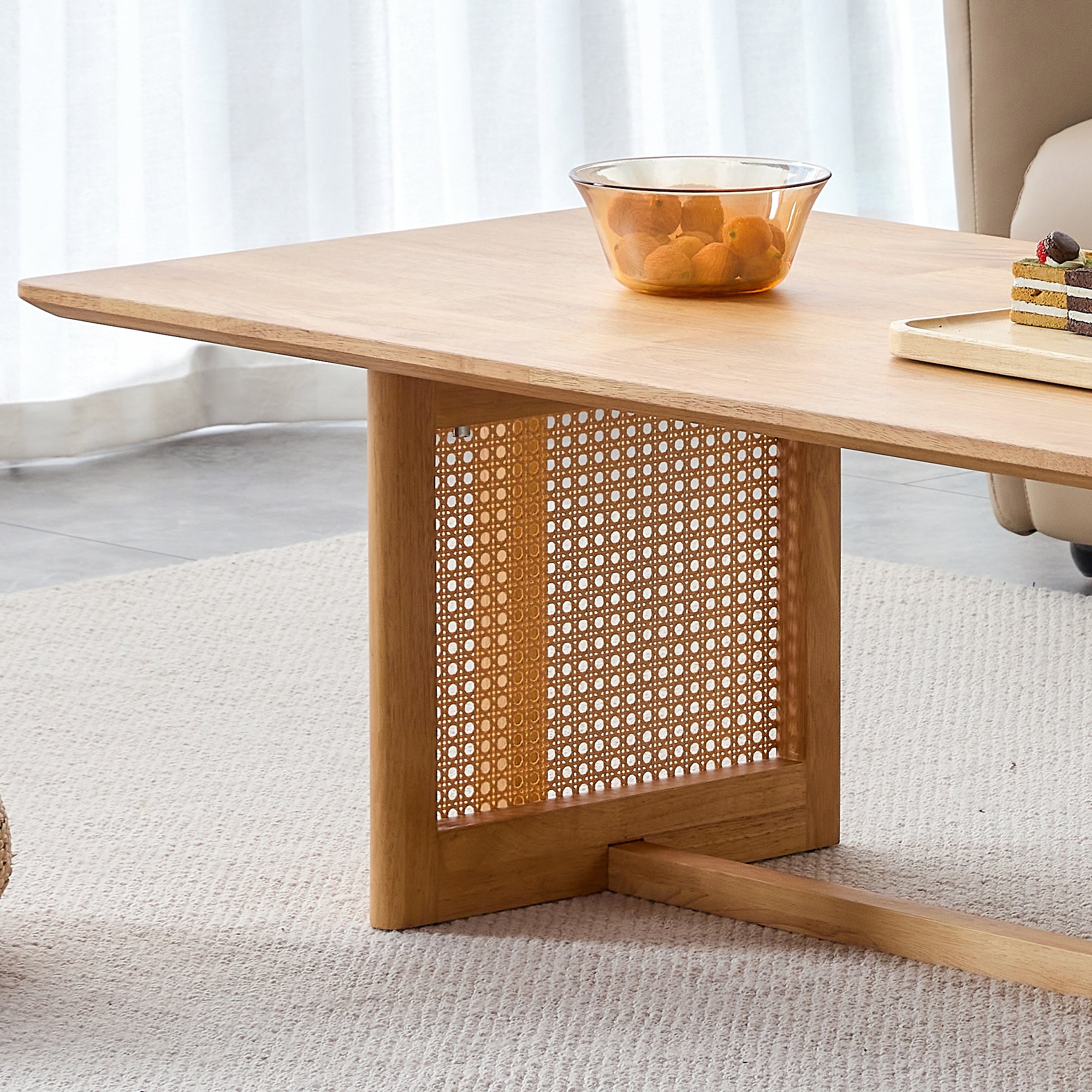 Rattan Solid Wood Coffee Table