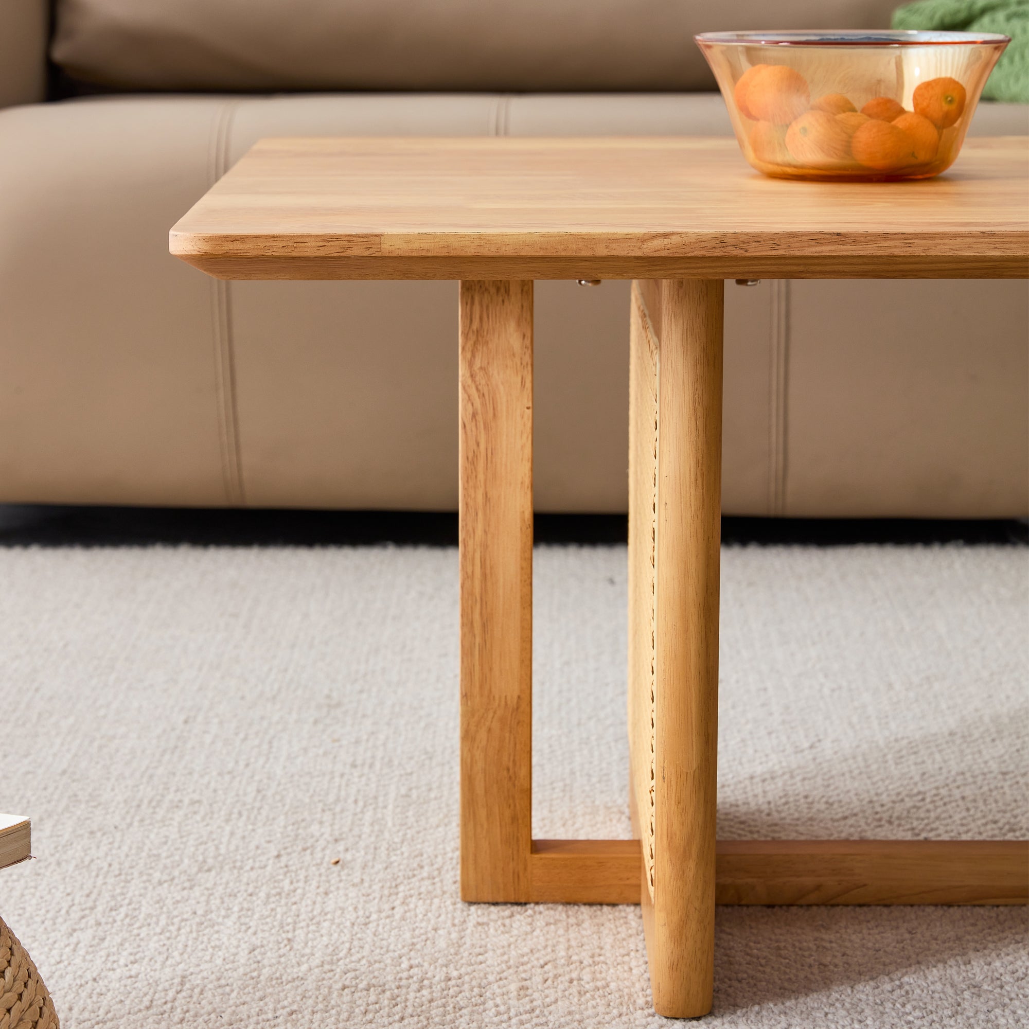 Rattan Solid Wood Coffee Table
