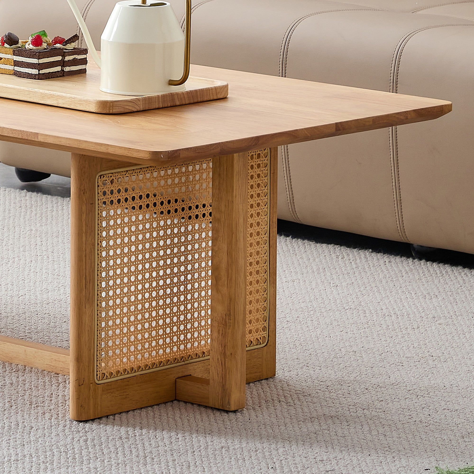 Rattan Solid Wood Coffee Table