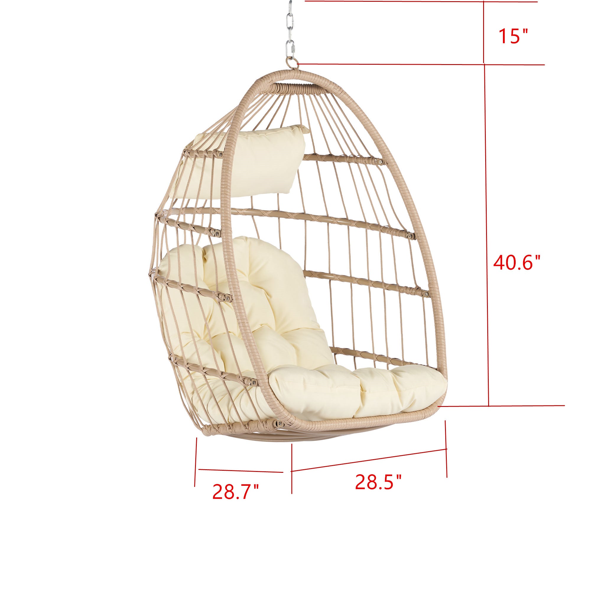 Foldable Rattan Outdoor Swing Chair