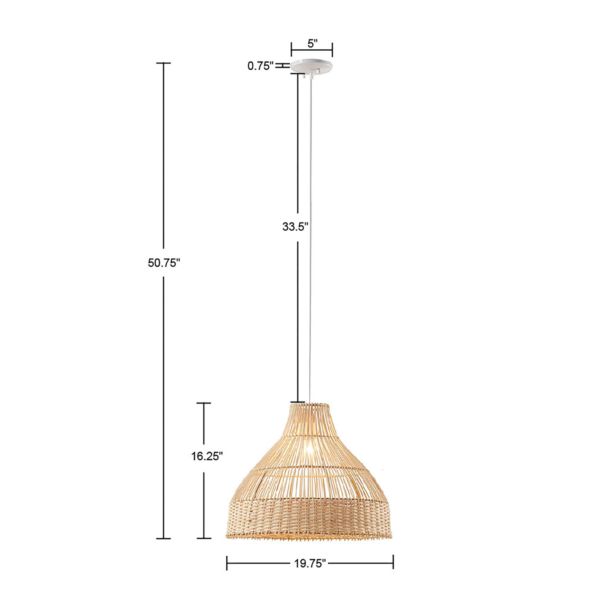 Bell Shaped Bamboo Ceiling Light Pendant