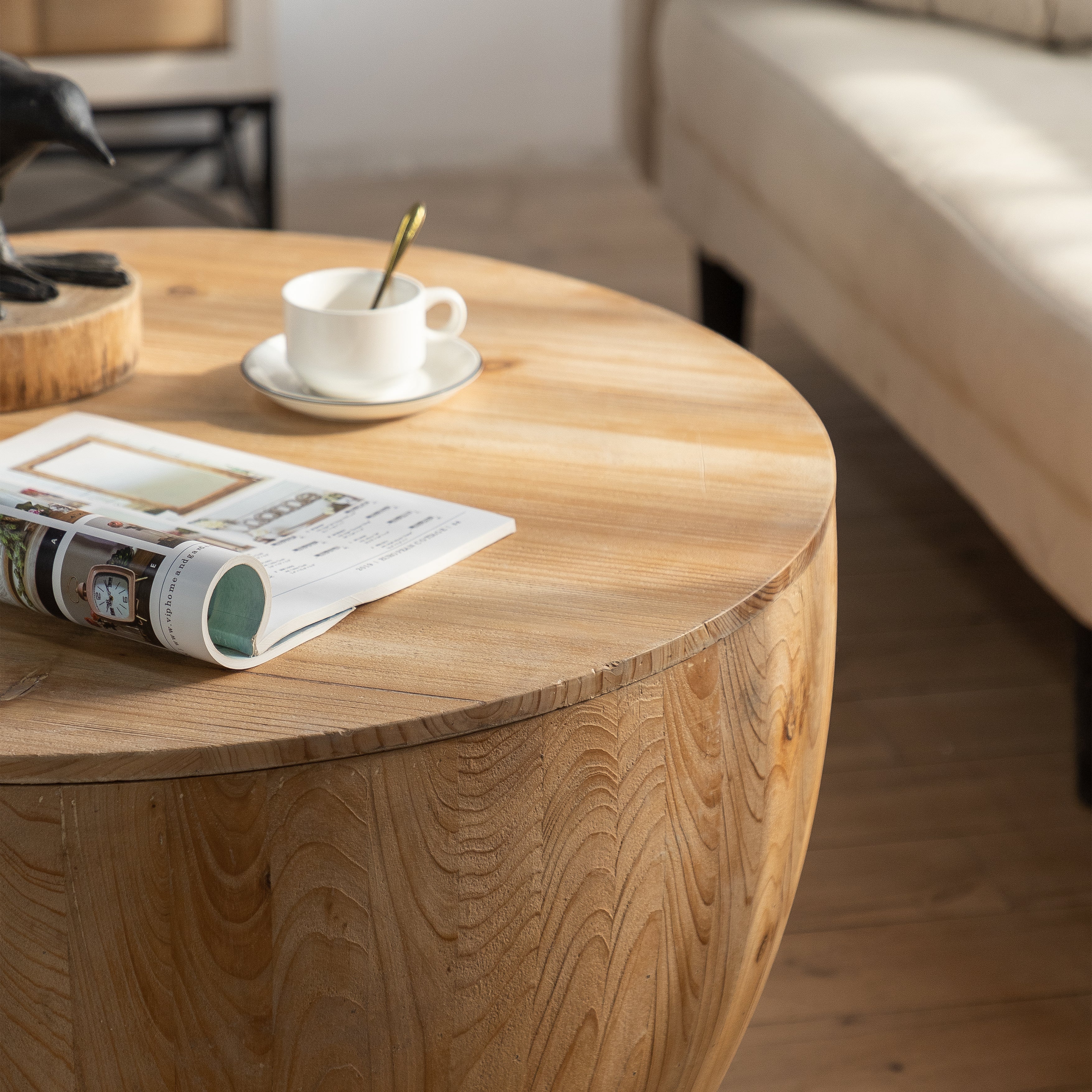 Bucket Shaped Drum Coffee Table