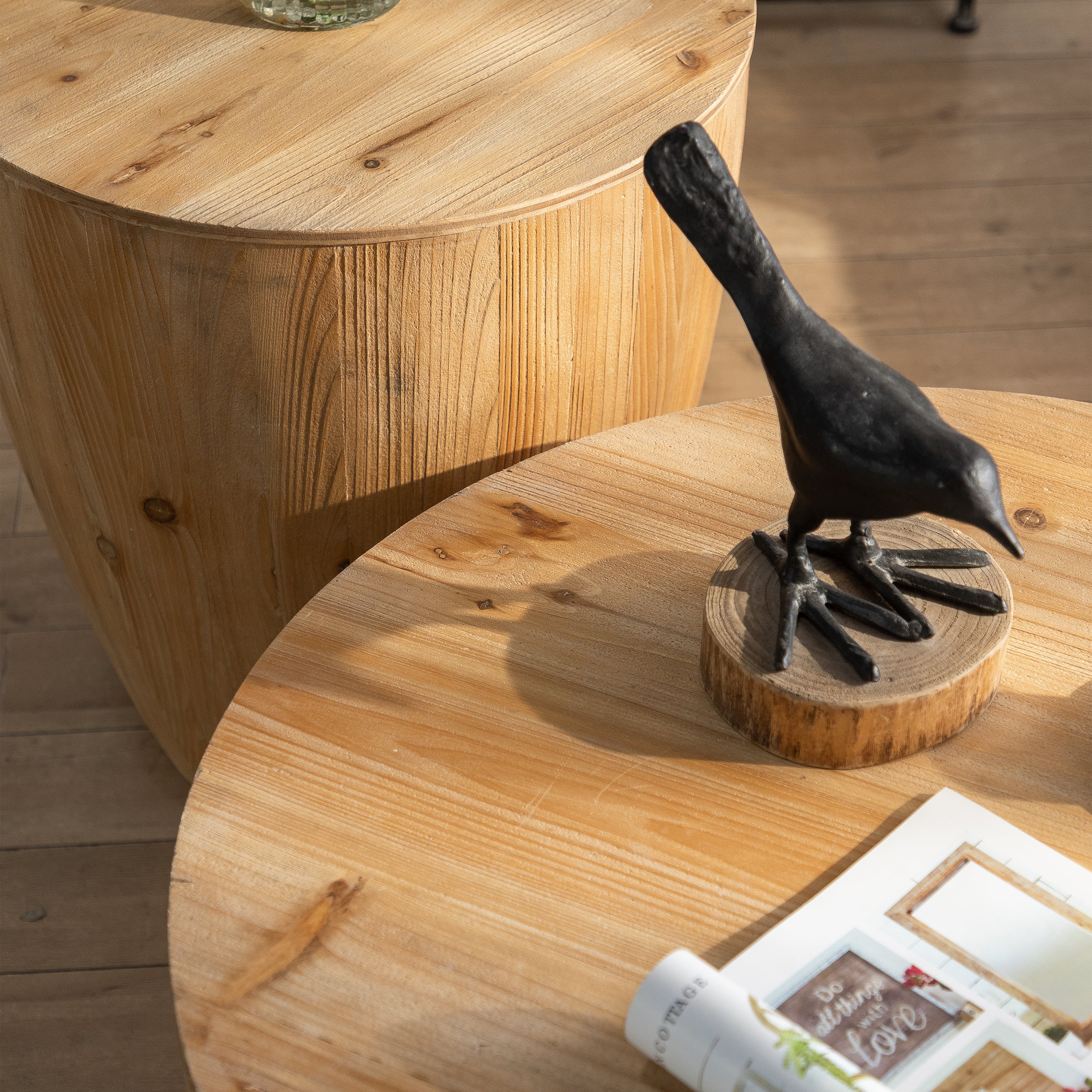Bucket Shaped Drum Coffee Table