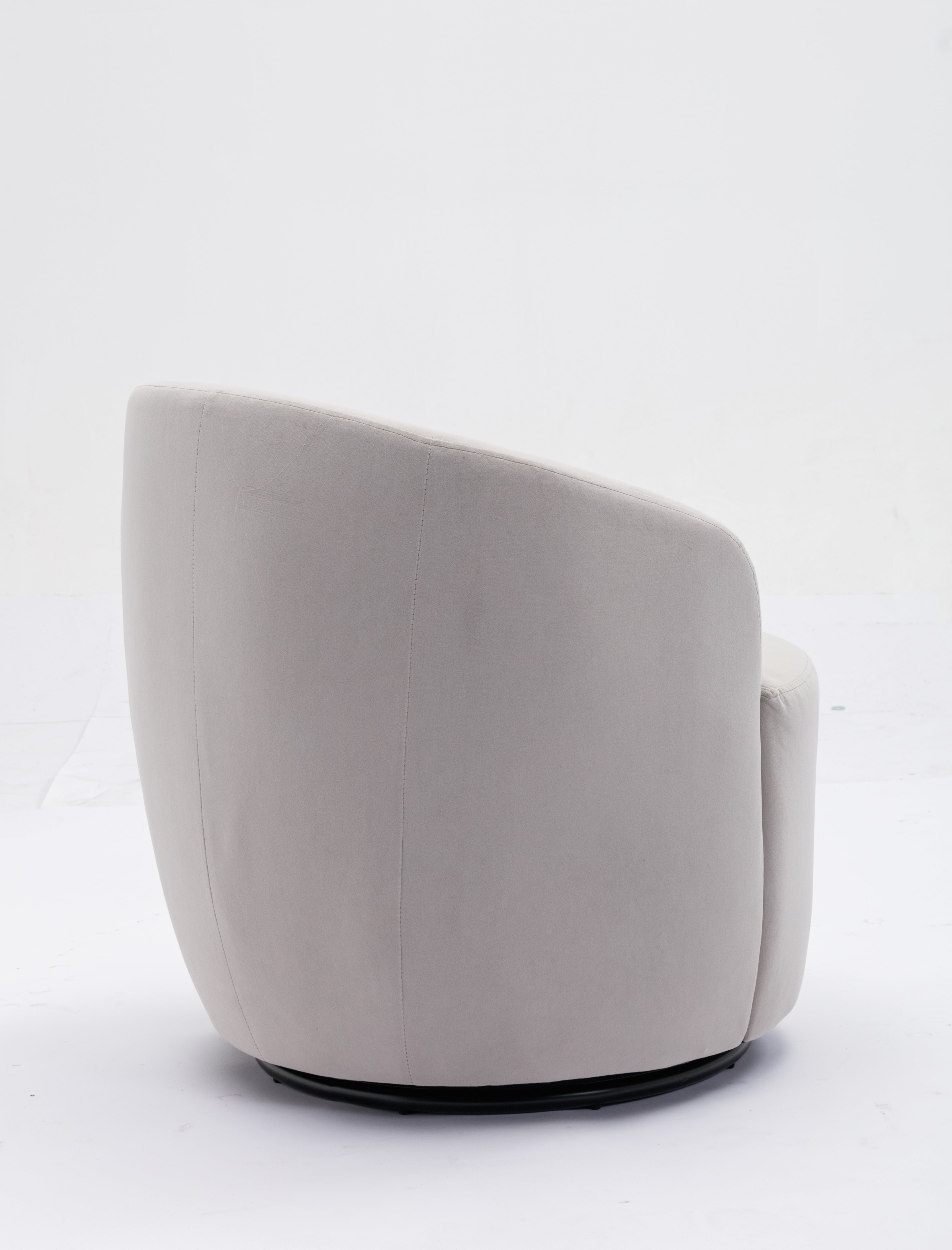 Swivel Barrel Accent Chair with Velvet Fabric