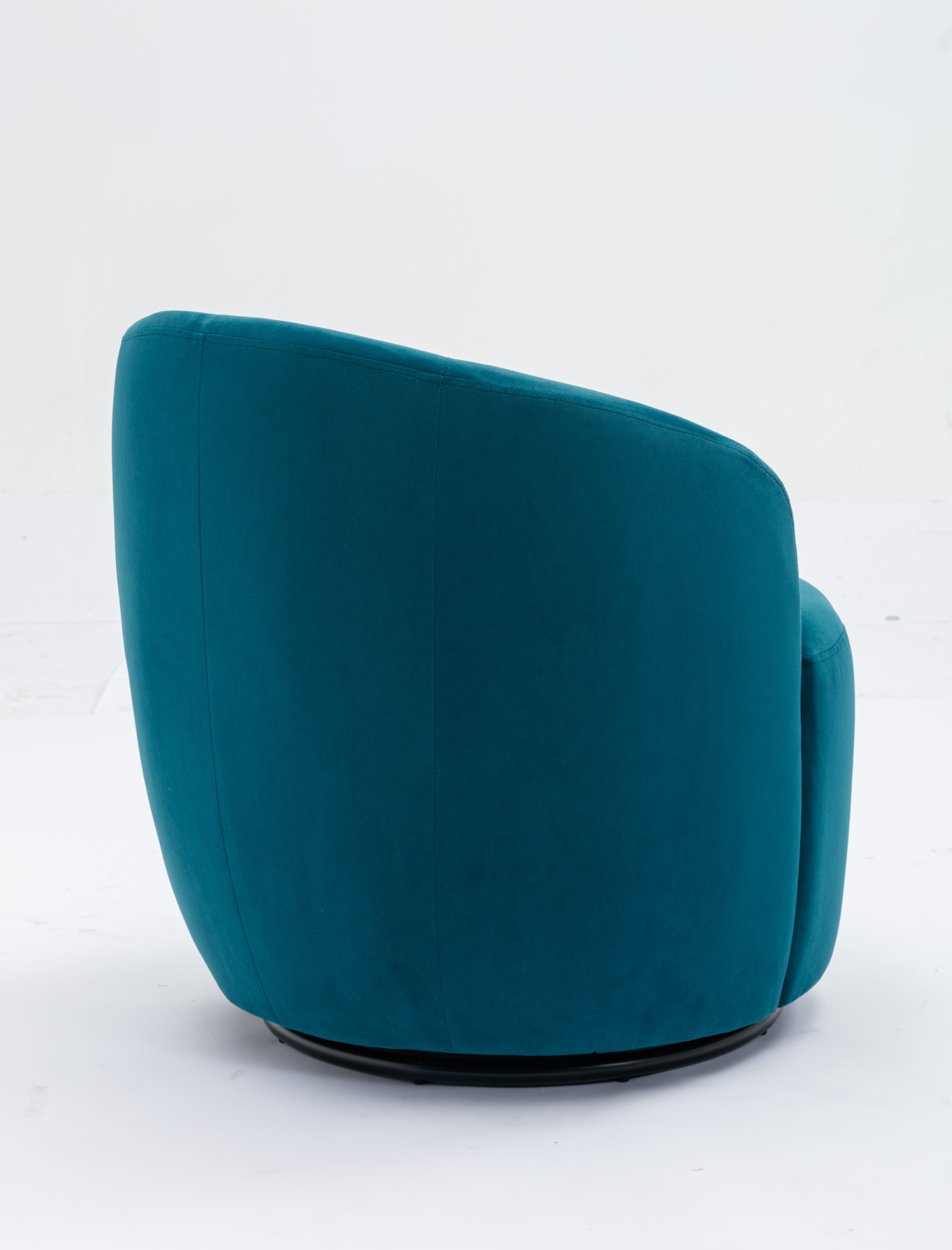 Swivel Barrel Accent Chair with Velvet Fabric