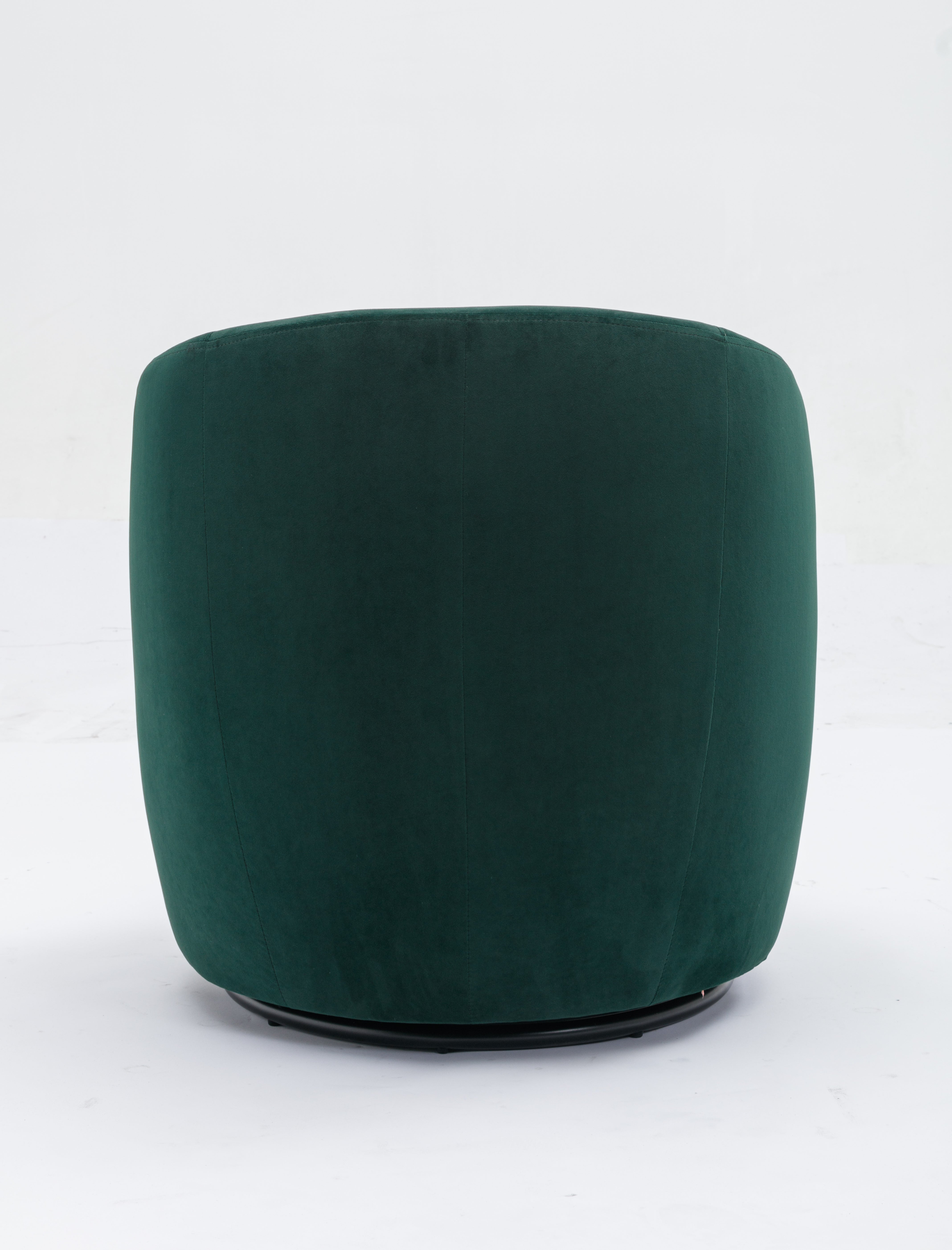 Swivel Barrel Accent Chair with Velvet Fabric