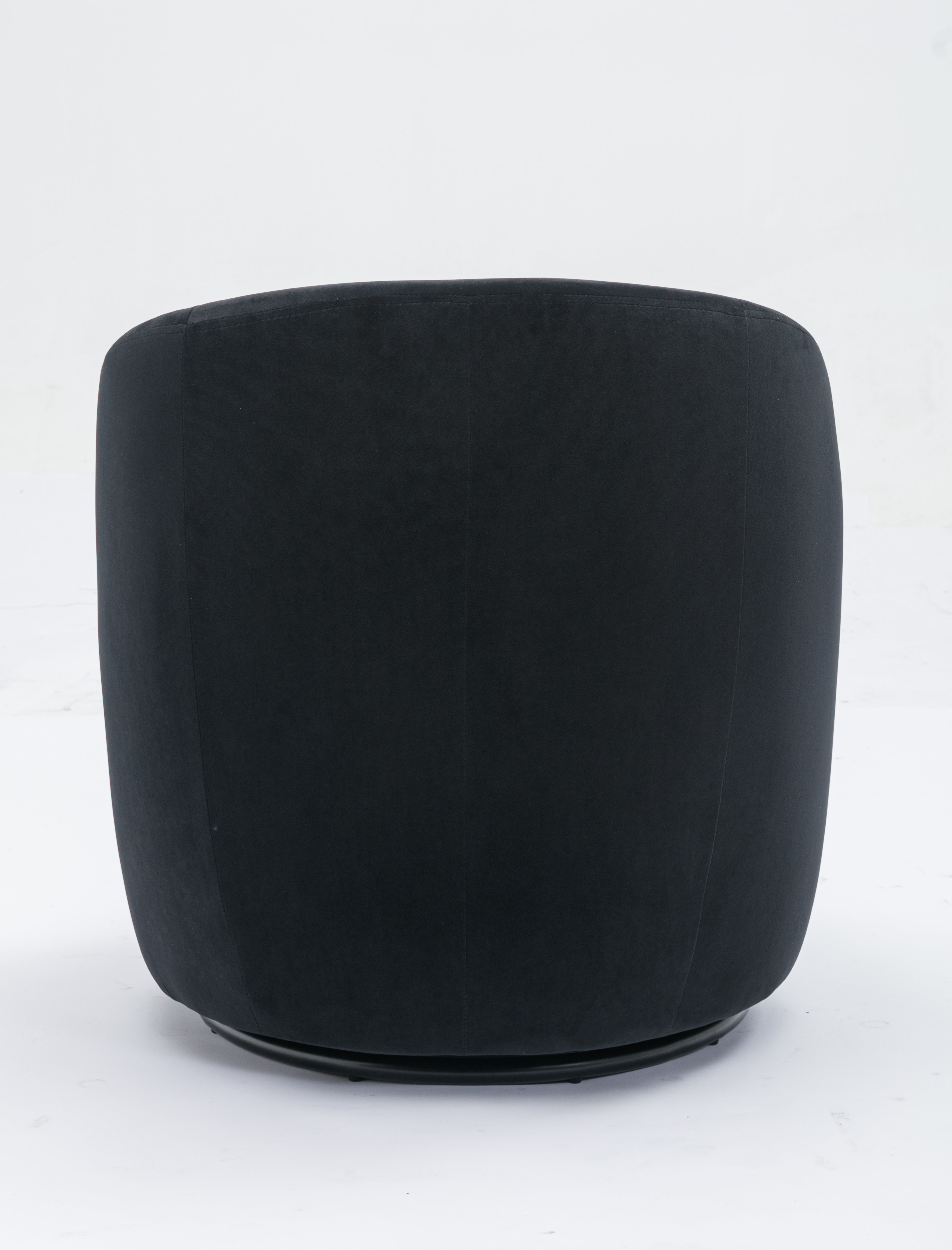 Swivel Barrel Accent Chair with Velvet Fabric