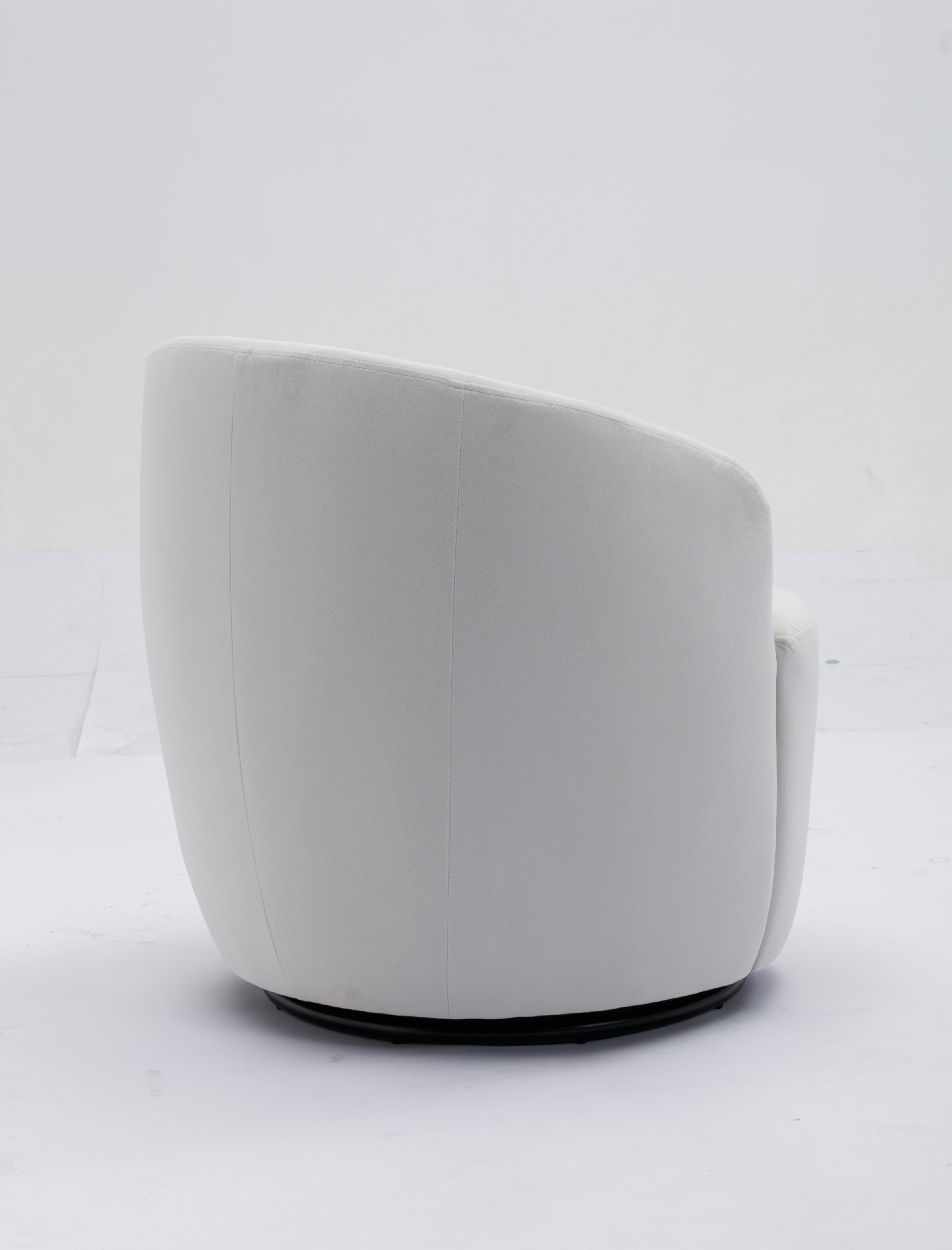 Swivel Barrel Accent Chair with Velvet Fabric