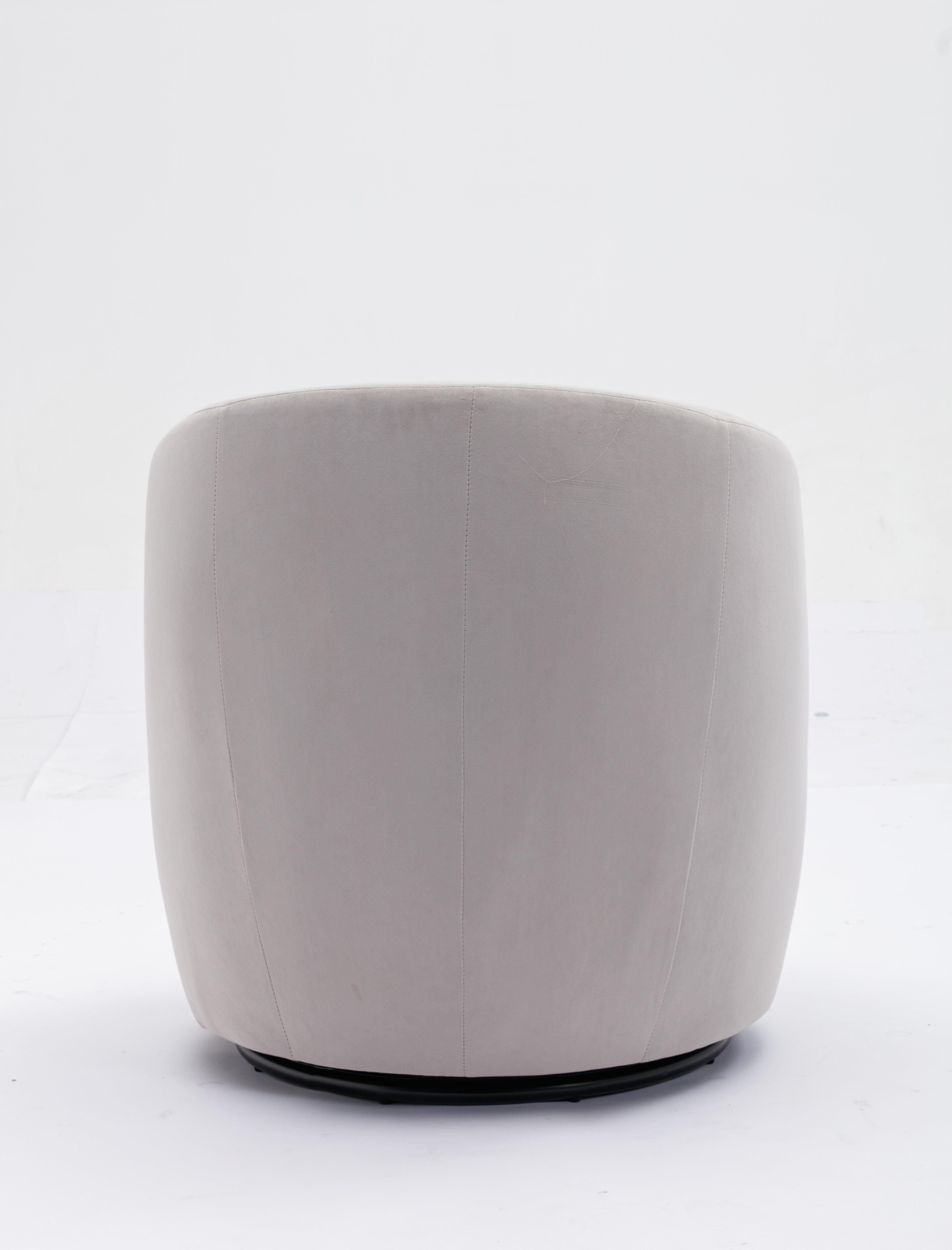 Swivel Barrel Accent Chair with Velvet Fabric